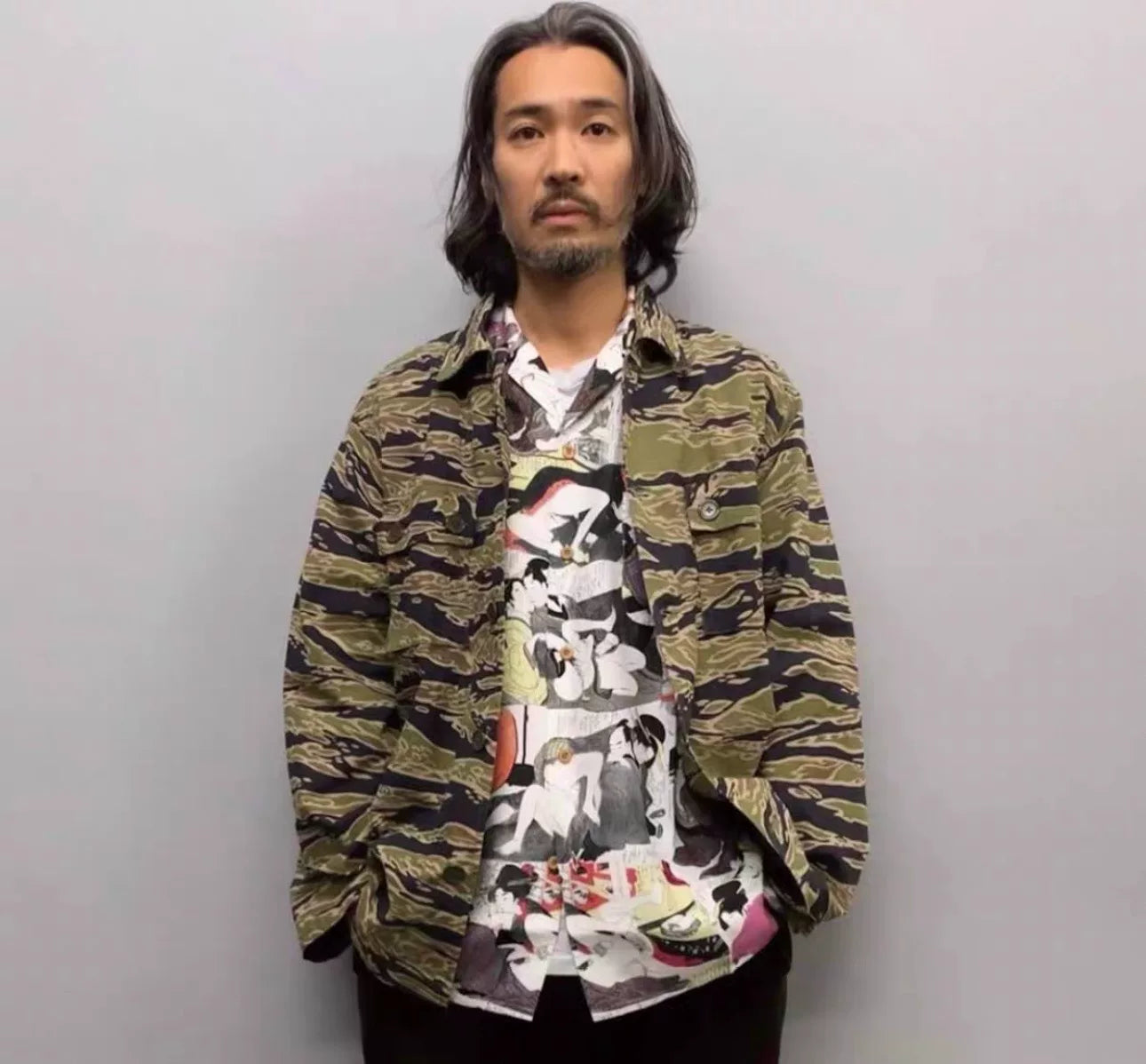 wacko maria camouflage tiger head jacket