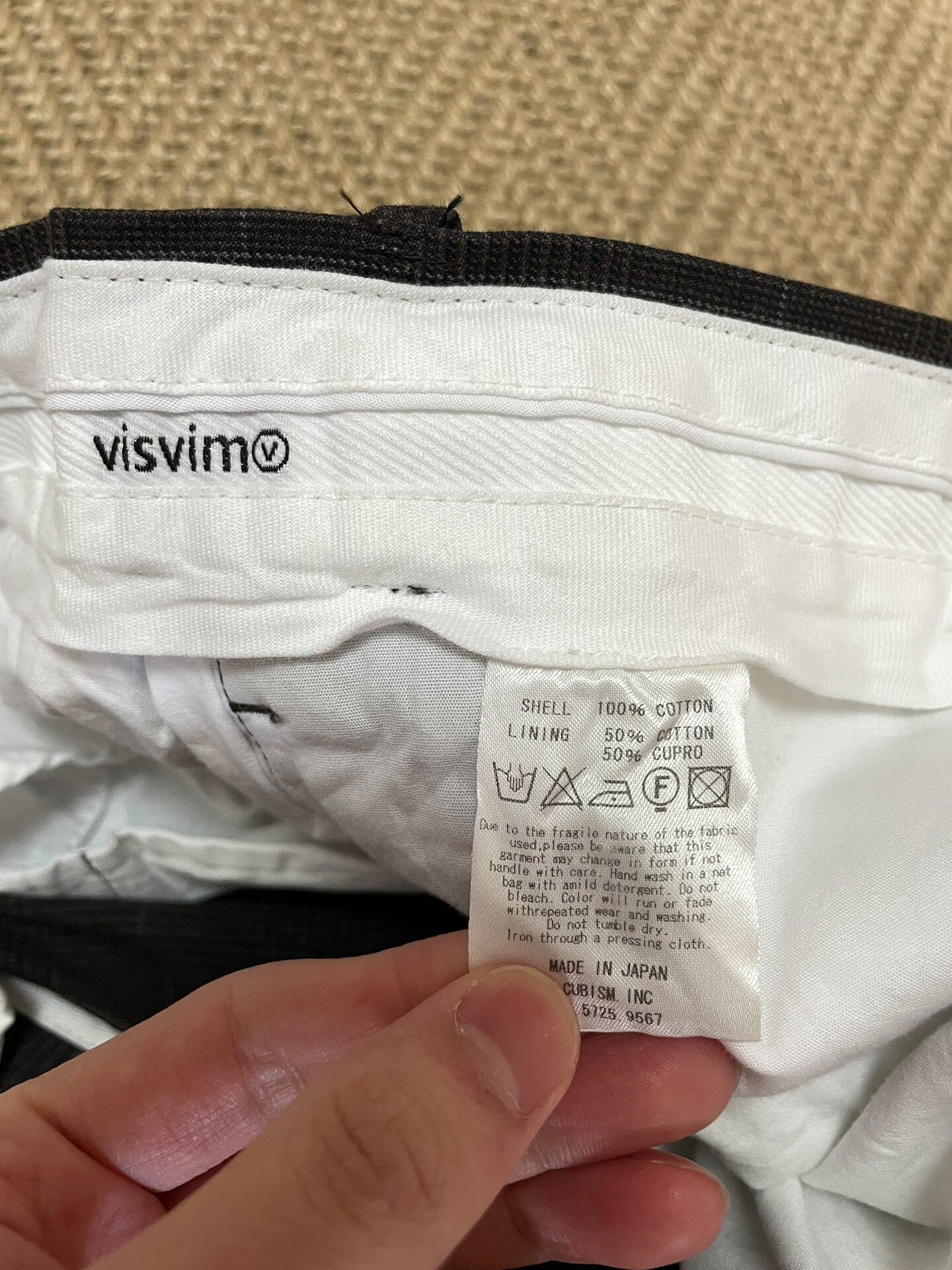 VISVIM High Water Check Slacks
