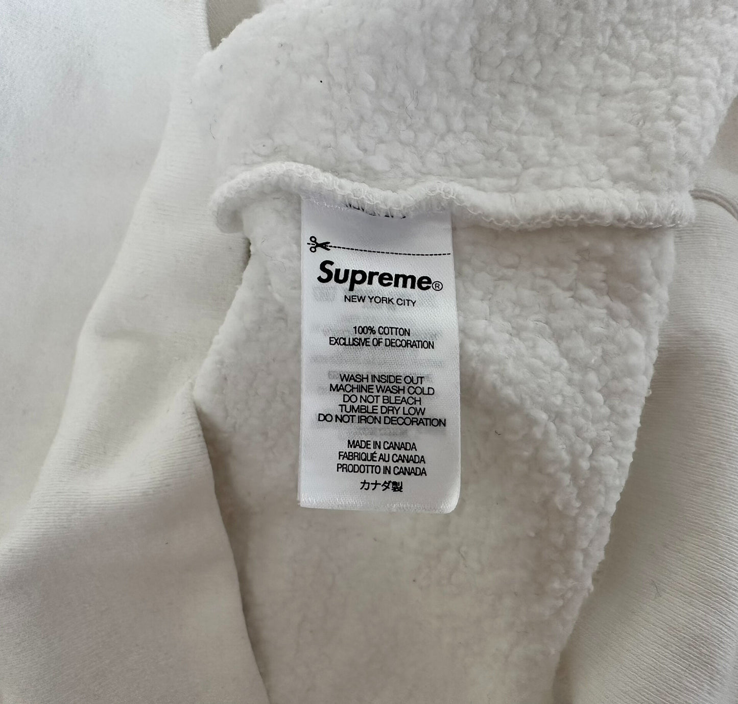 supreme x wtaps hooded sweatshirt in white