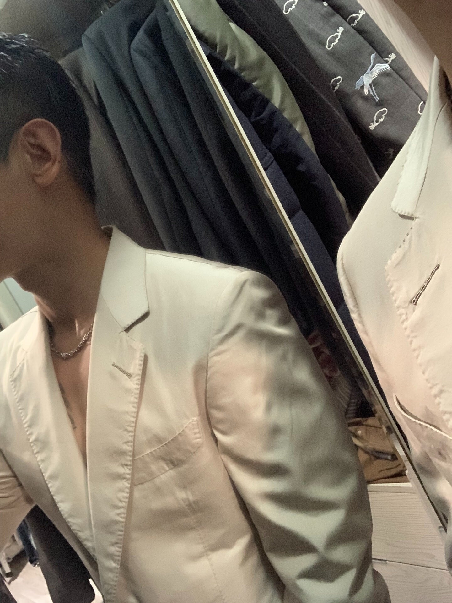 stylish tom ford silk blazer in beige