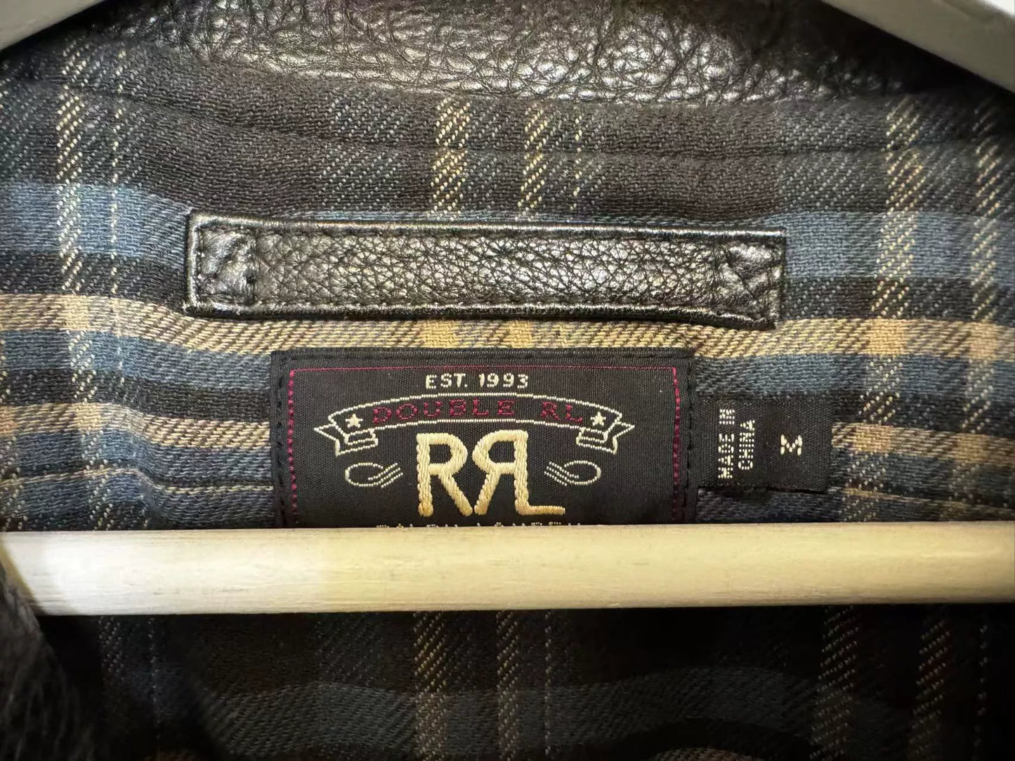 vintage rrl leather jacket for spring and autumn