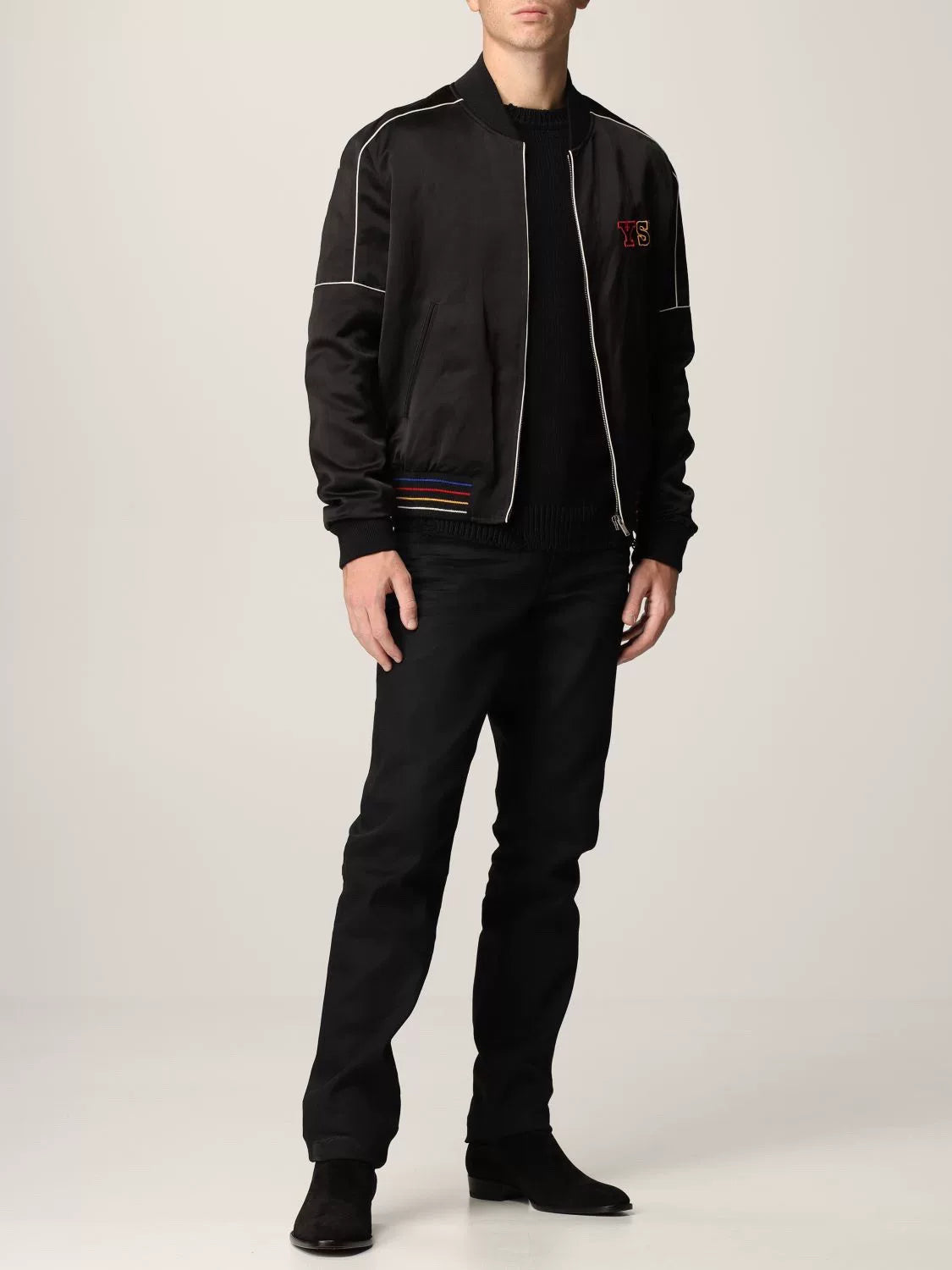 Saint Laurent Teddy Black Bomber Jacket