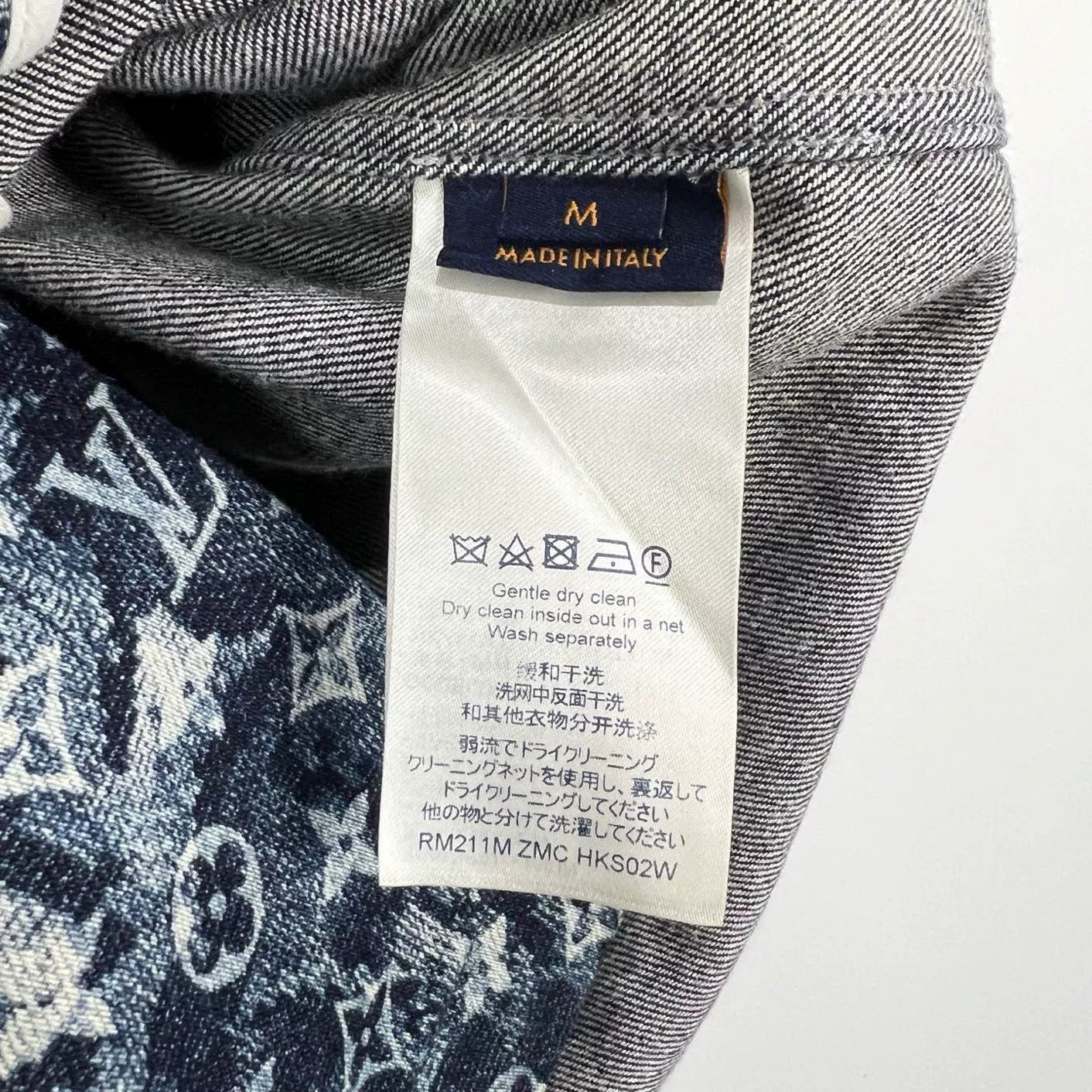 Louis Vuitton Printed Denim Shirt M Size