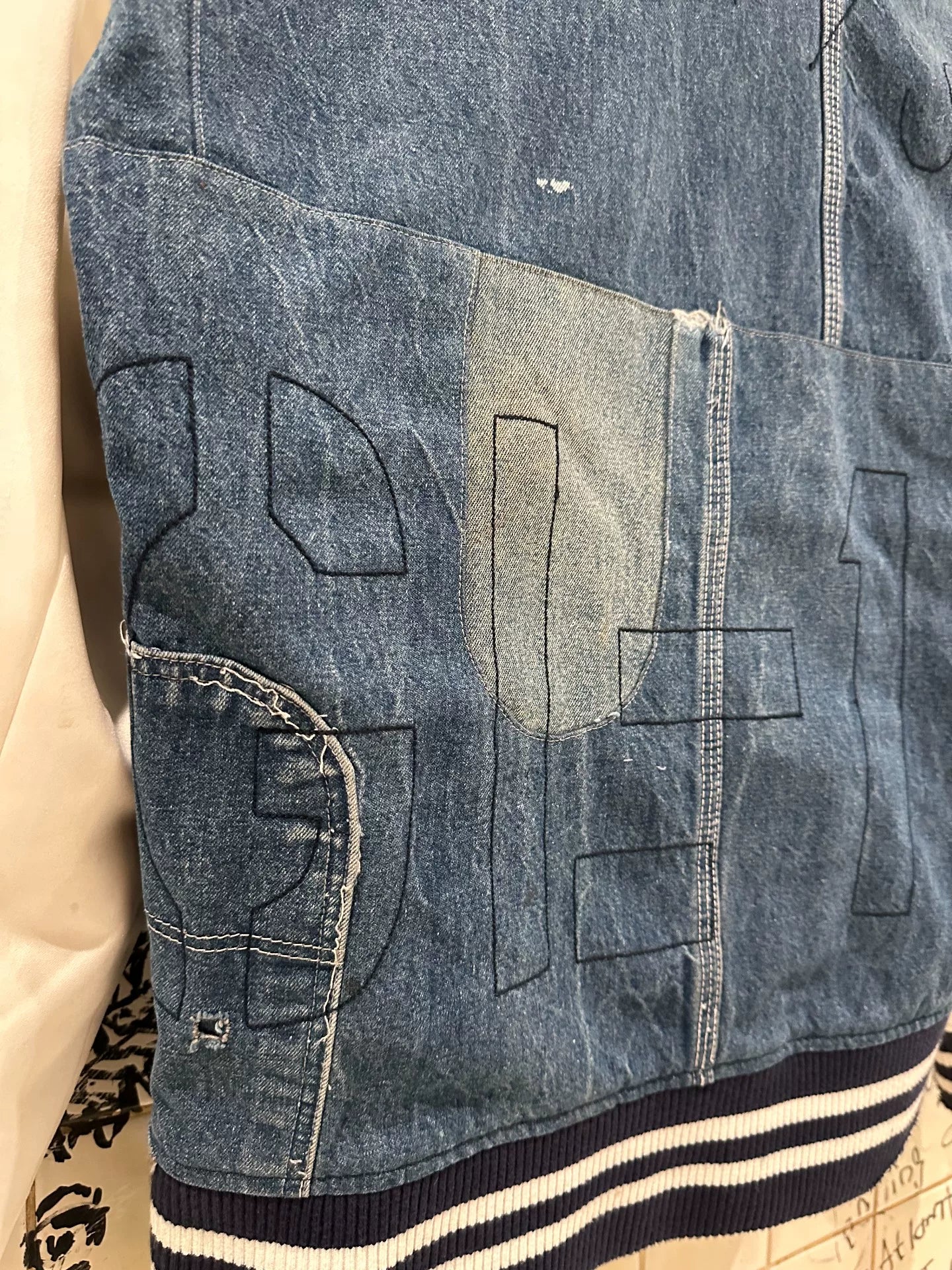 Greg Lauren Denim Patchwork Jacket