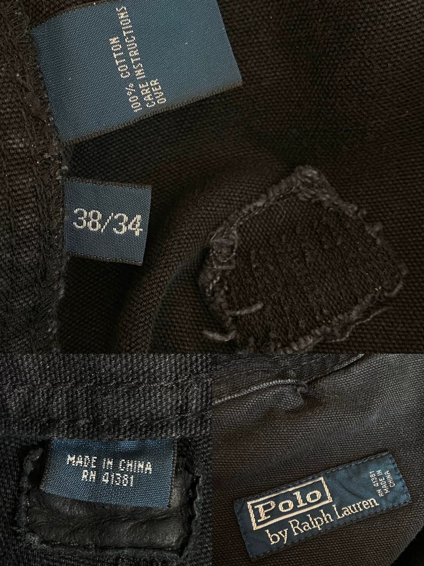 vintage rl heavy canvas cargo pants