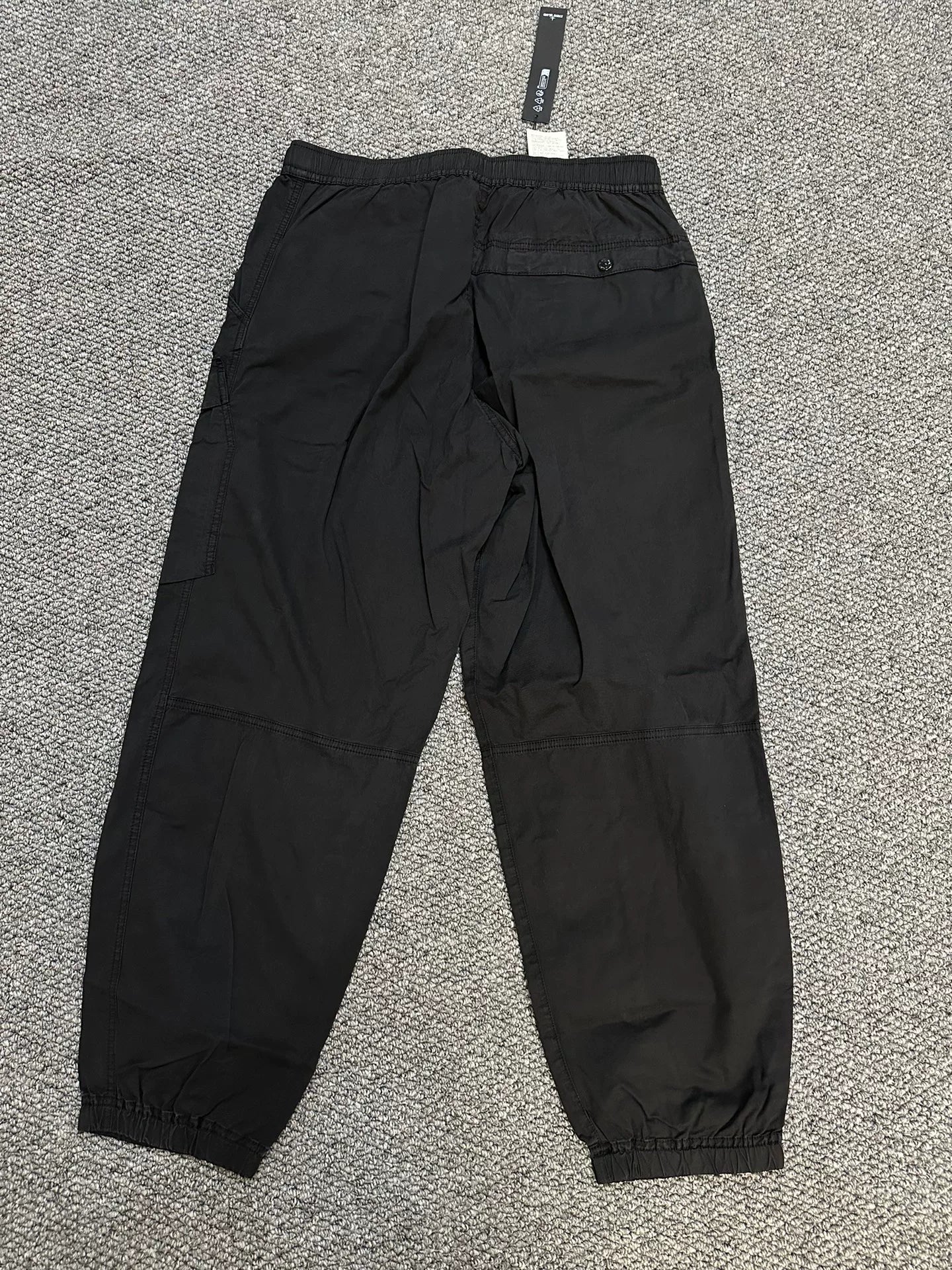 black cargo pants by stone island