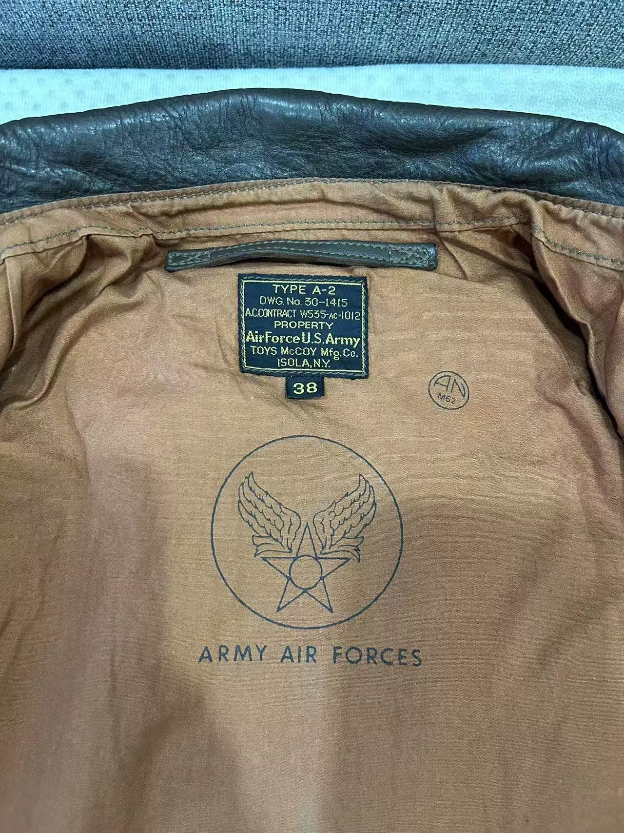 vintage brown leather flight jacket A2