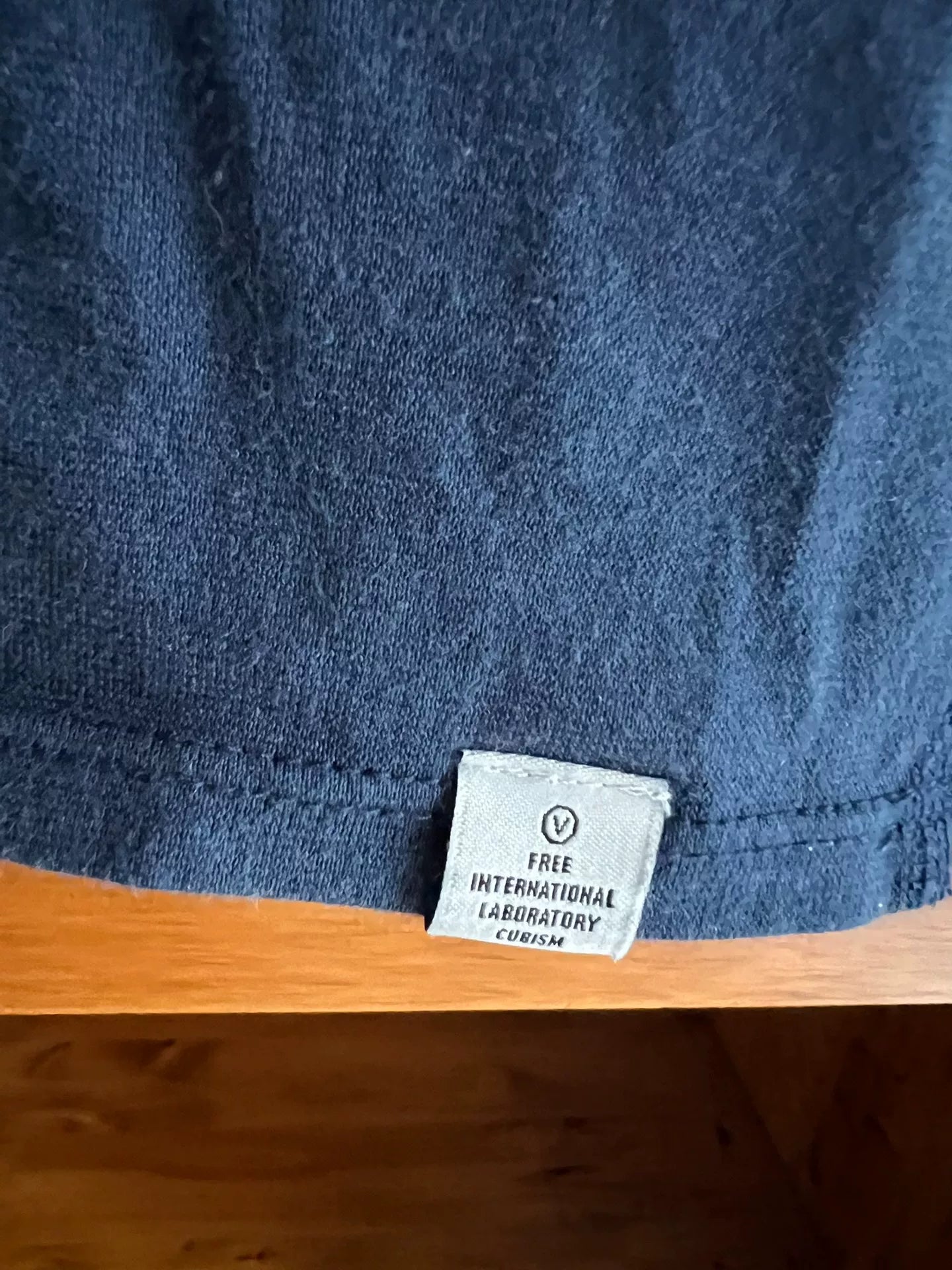 visvim Blue Dyed V-Neck Short Sleeve Tee