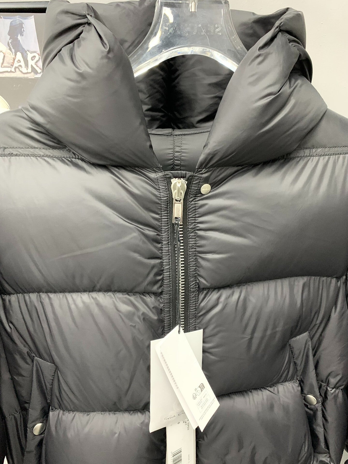 Rick Owens Hooded Puffer Jacket Black