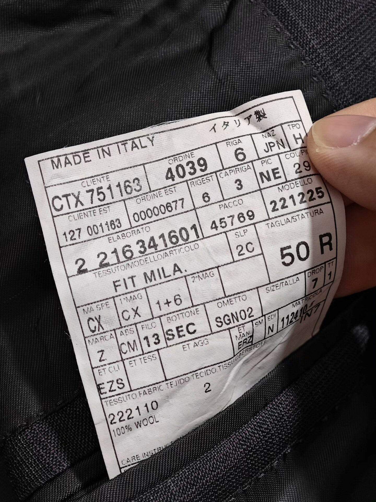 Zegna Gray Wool Blend Suit Jacket