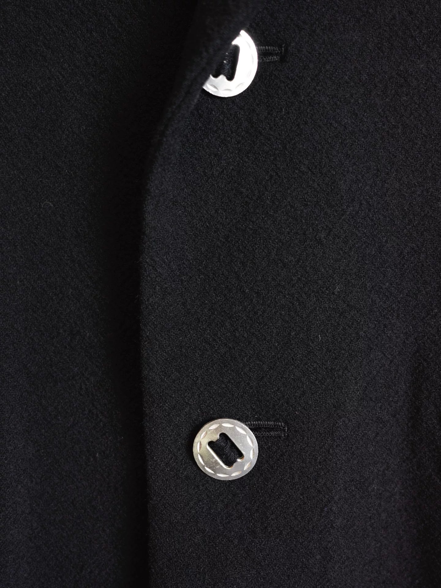 Yohji Yamamoto Silver Button Black Coat