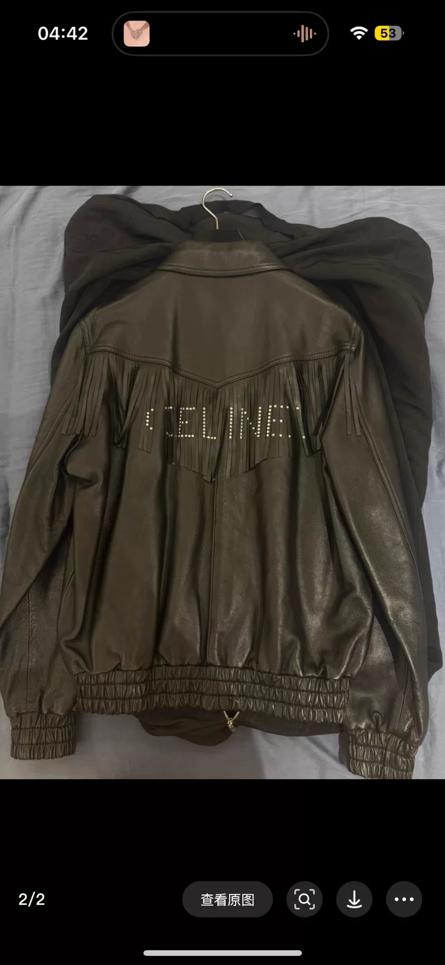 Celine By Hedi Fringed Leather Jacket