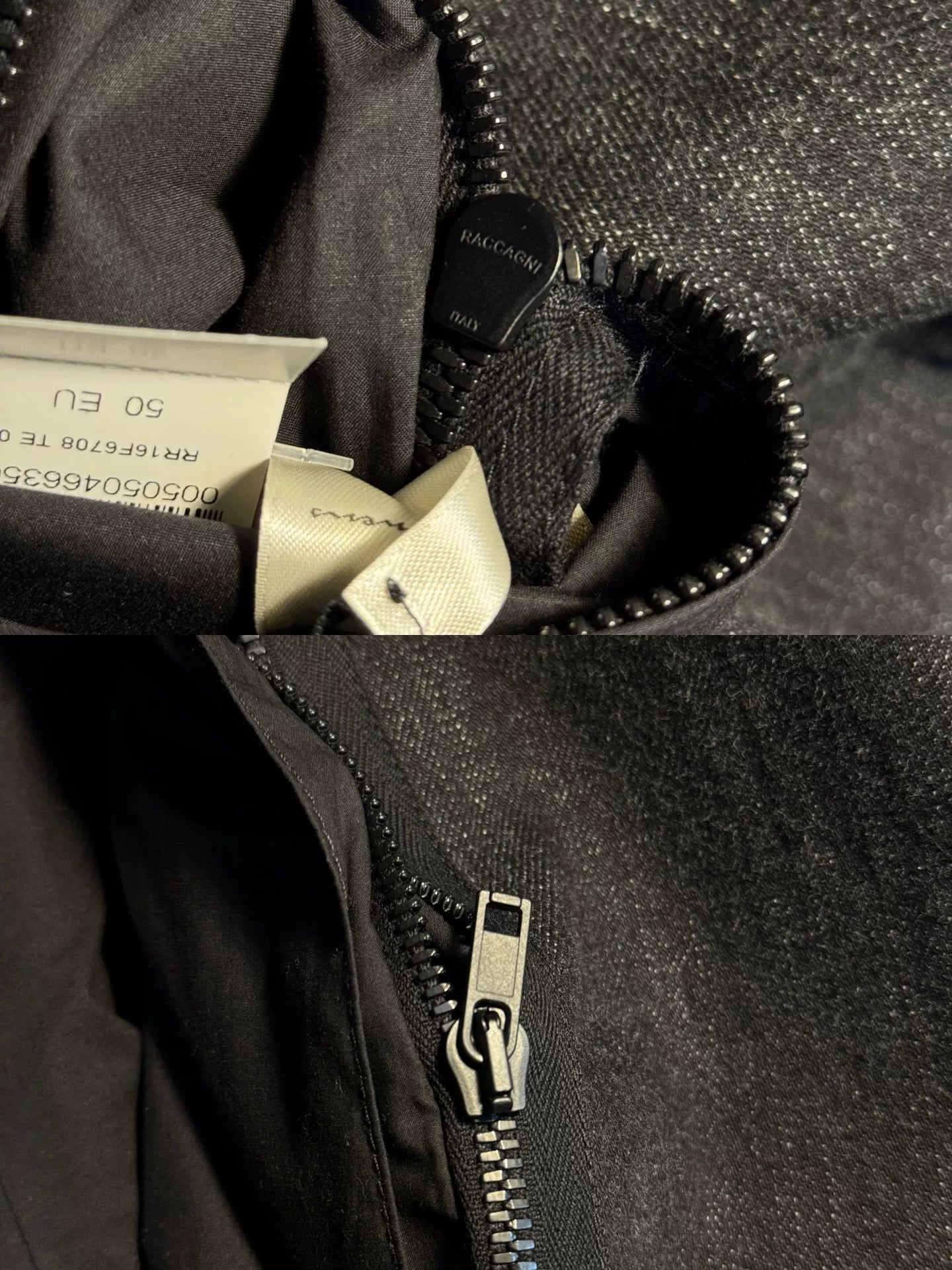 rick owens black paint splash trench coat