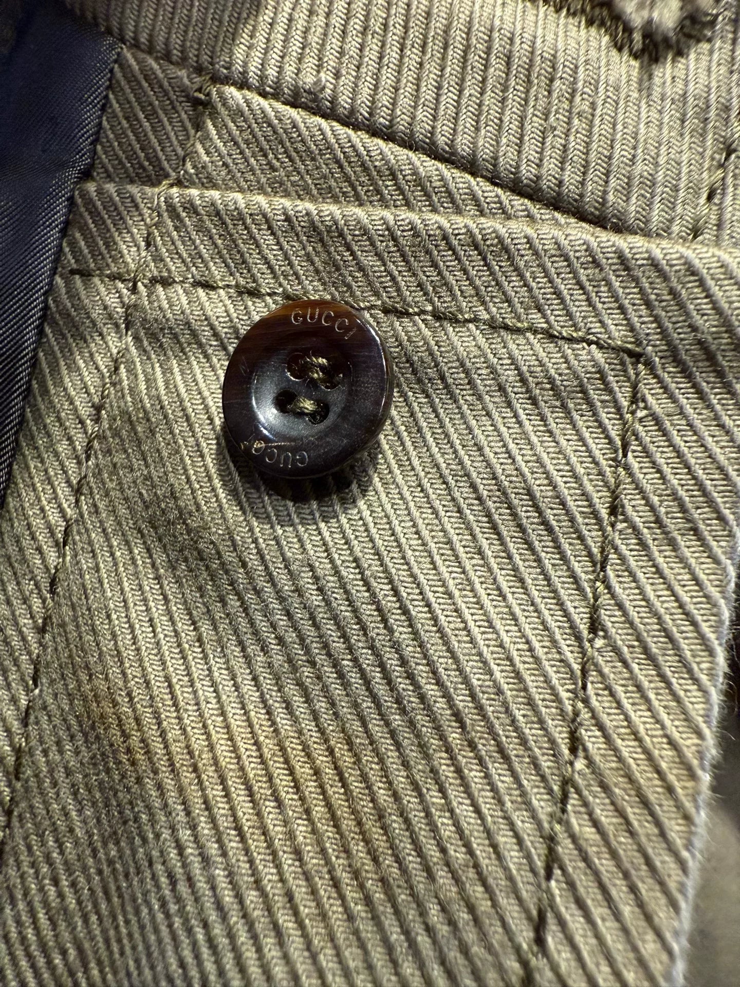 Gucci Military Jacket in Canvas Fabric