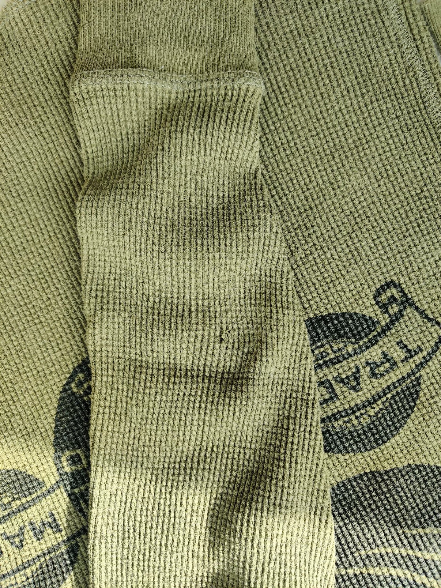 bootleggers waffle skull print long sleeve shirt