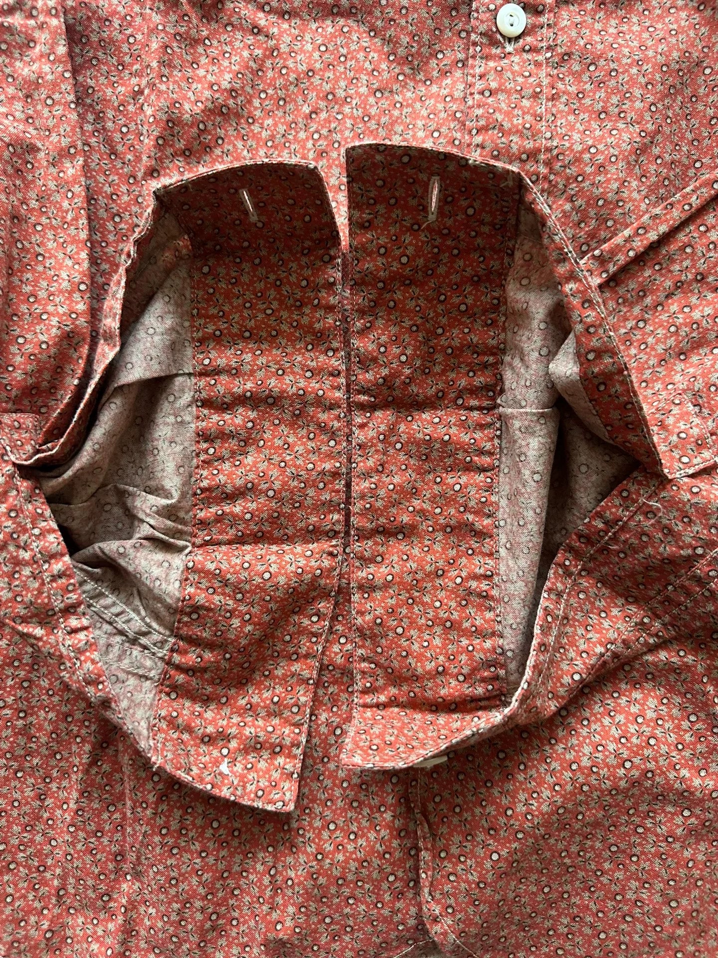 rrl spotted floral long sleeve shirt