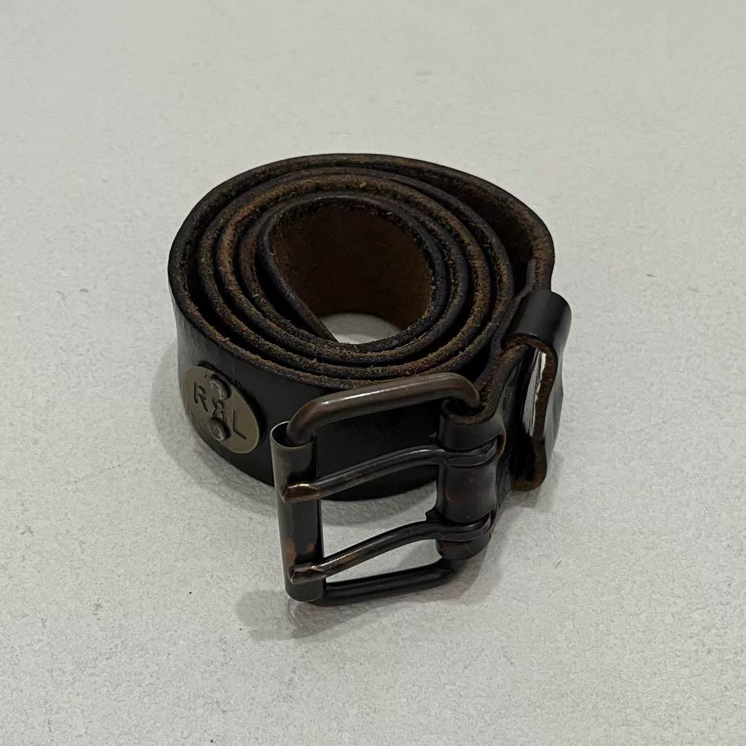 RRL Classic Military Style Leather Belt