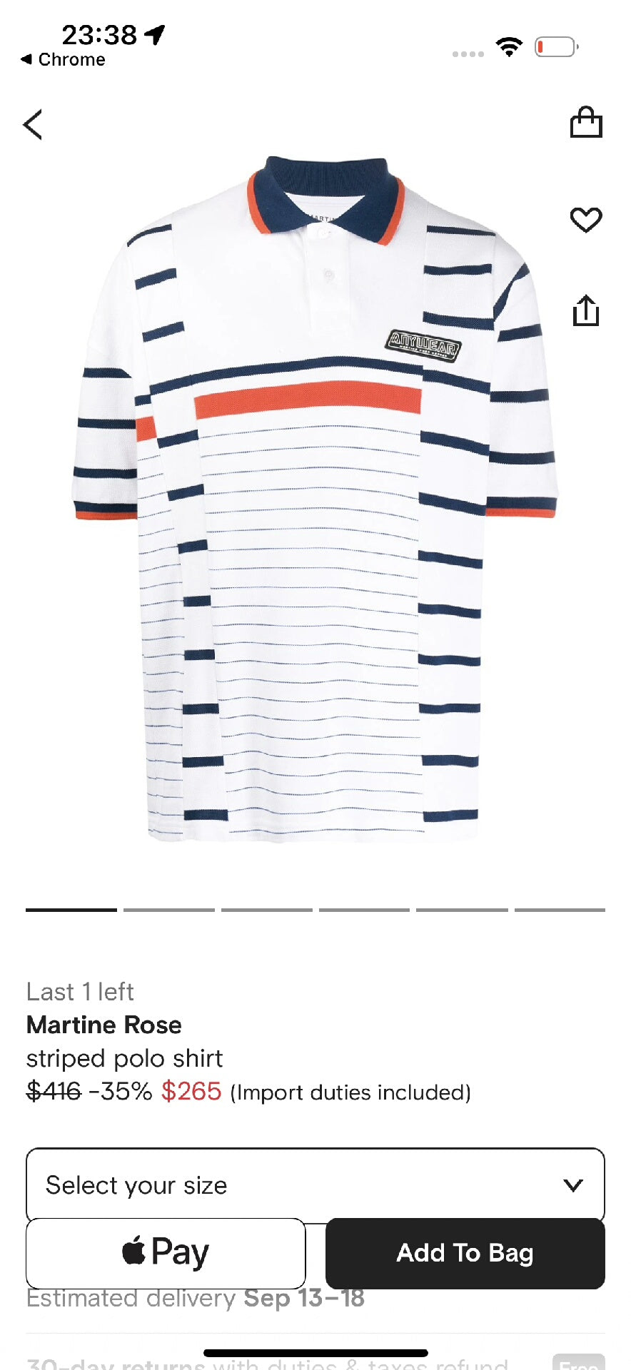 asymmetric cut polo shirt in xl size