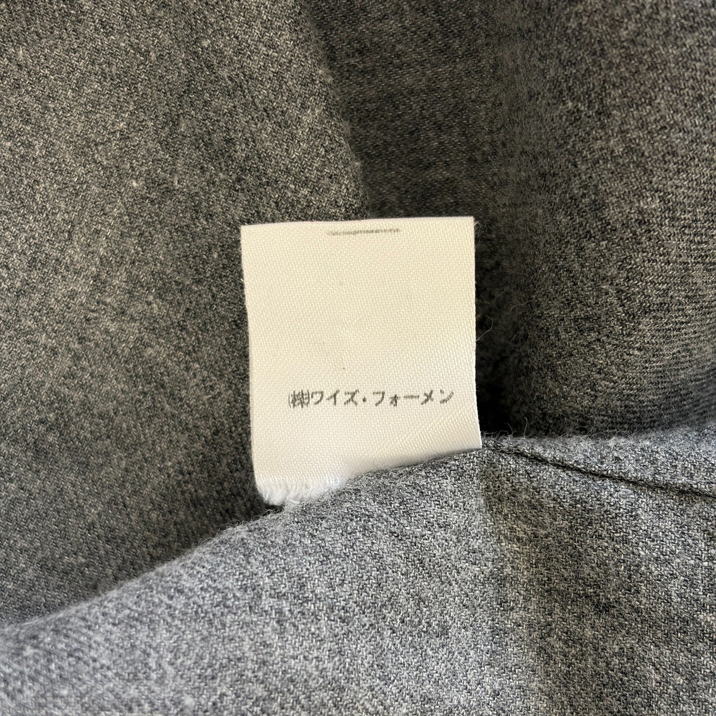 Yohji Yamamoto 80s Scissors Collar Wool Gray Shirt