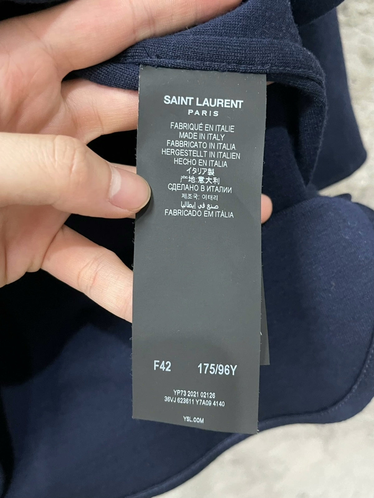 Saint Laurent Dark Blue YSL Logo Shirt