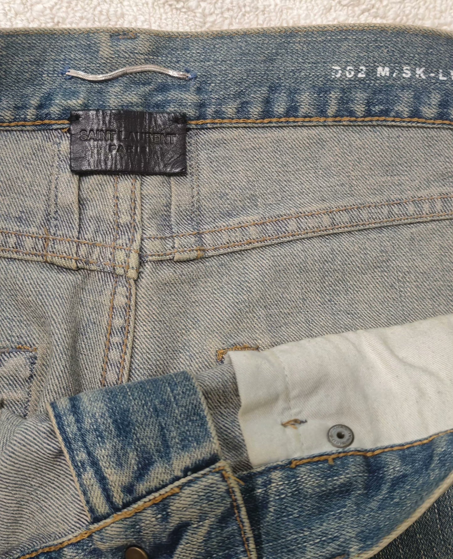 Saint Laurent Paris Distressed Jeans