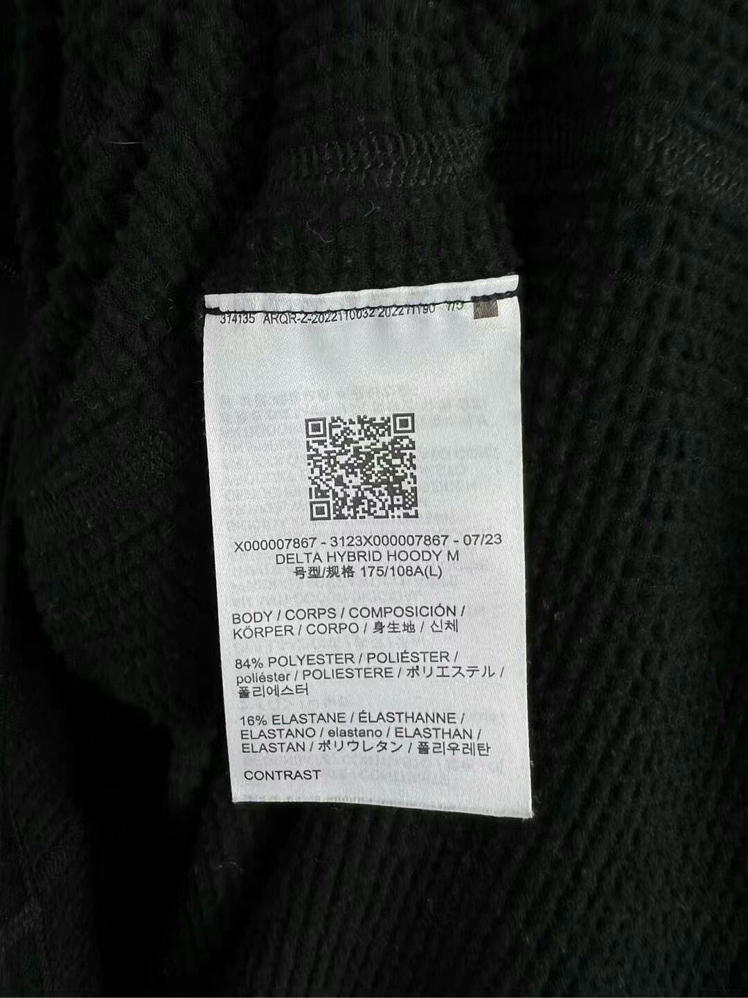 black delta hybrid fleece half-zip jacket