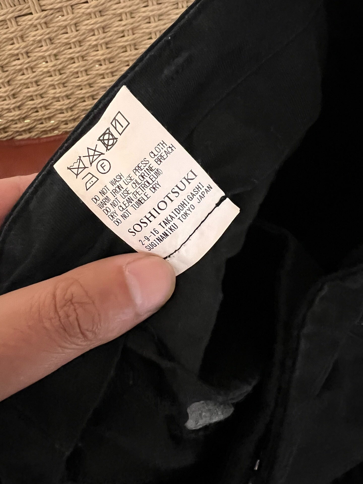 Soshi Otsuki Black Pocket Cargo Pants