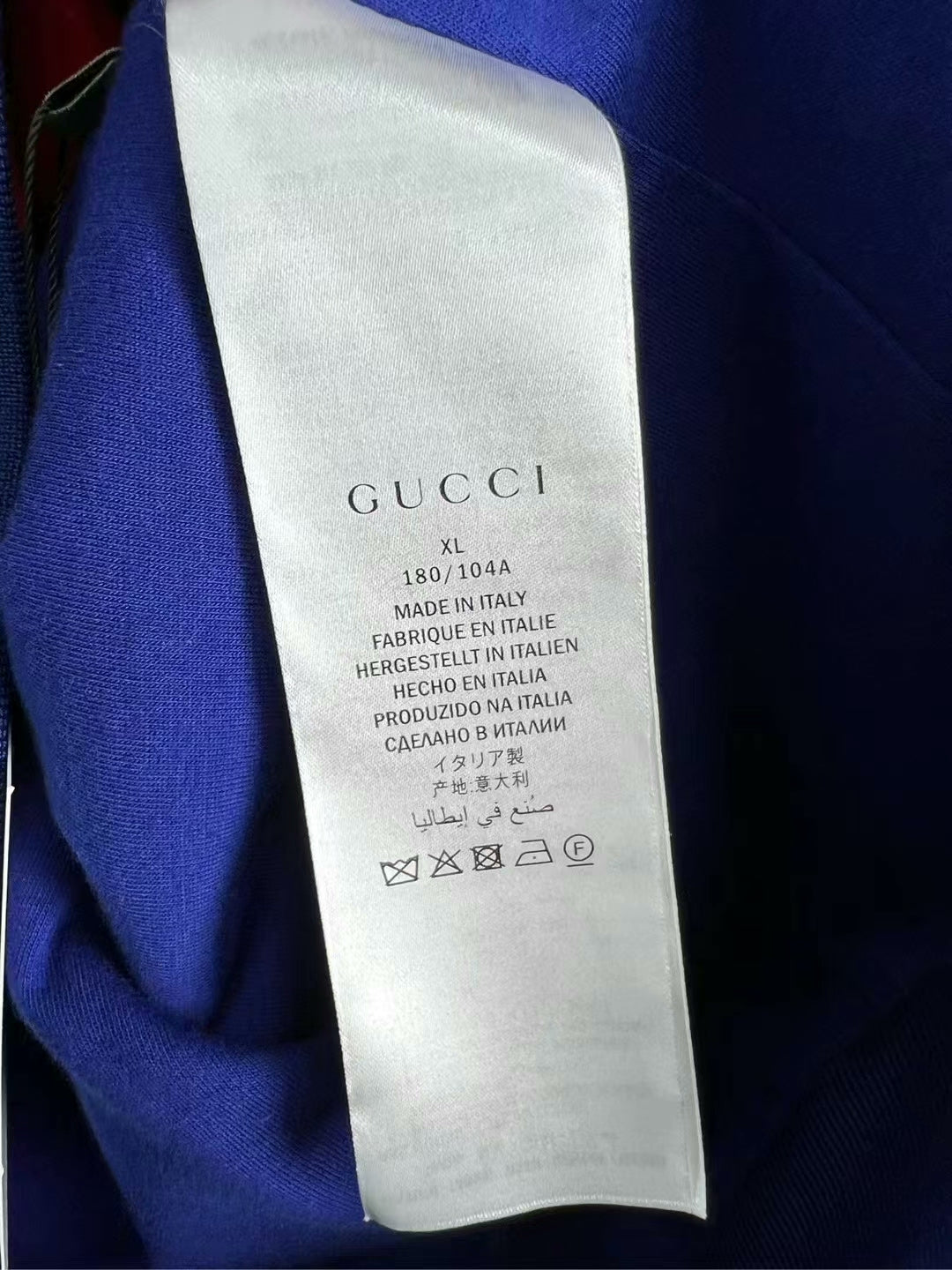 gucci red blue embroidered jacket XL size