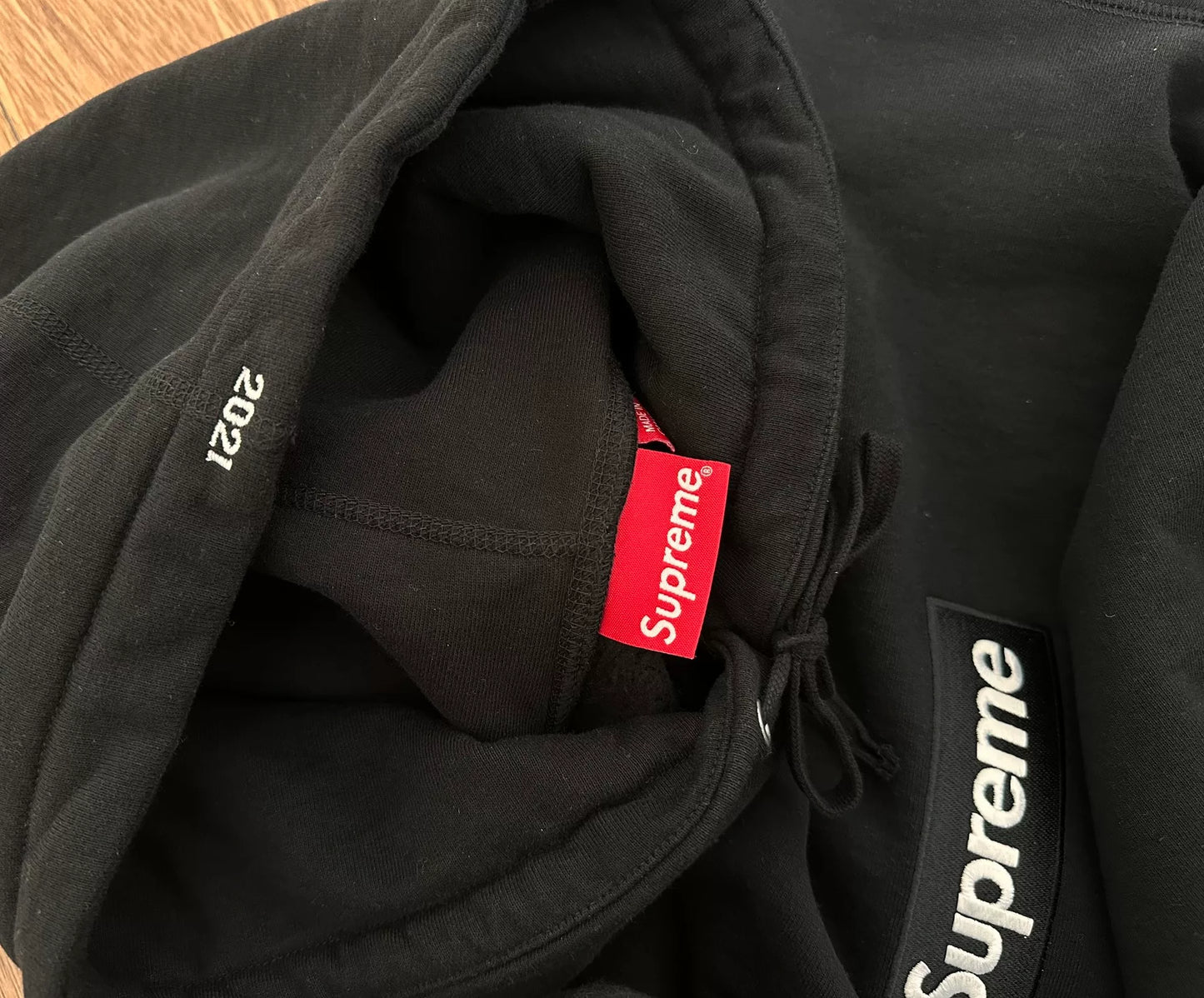 supreme box logo hooded sweatshirt black