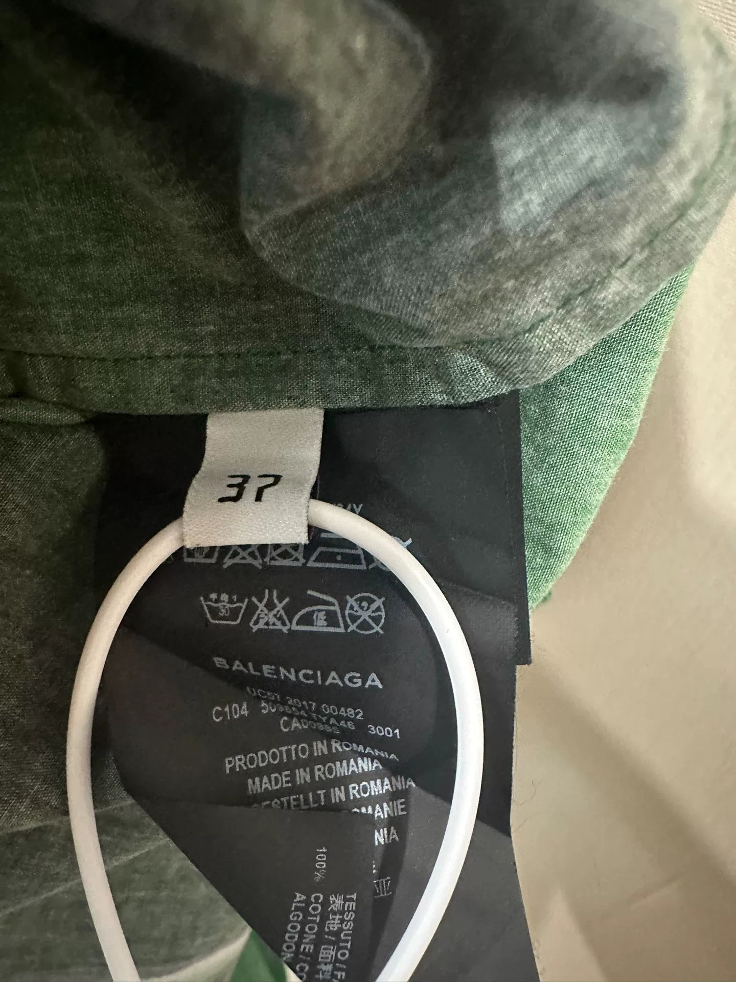 Balenciaga Green Dragon Print Shirt