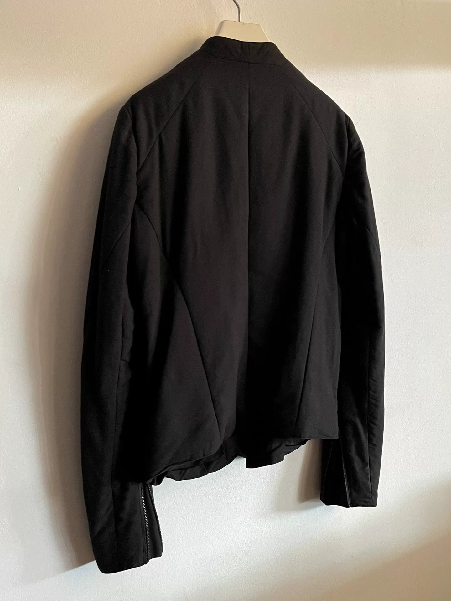 juius black cotton monk jacket