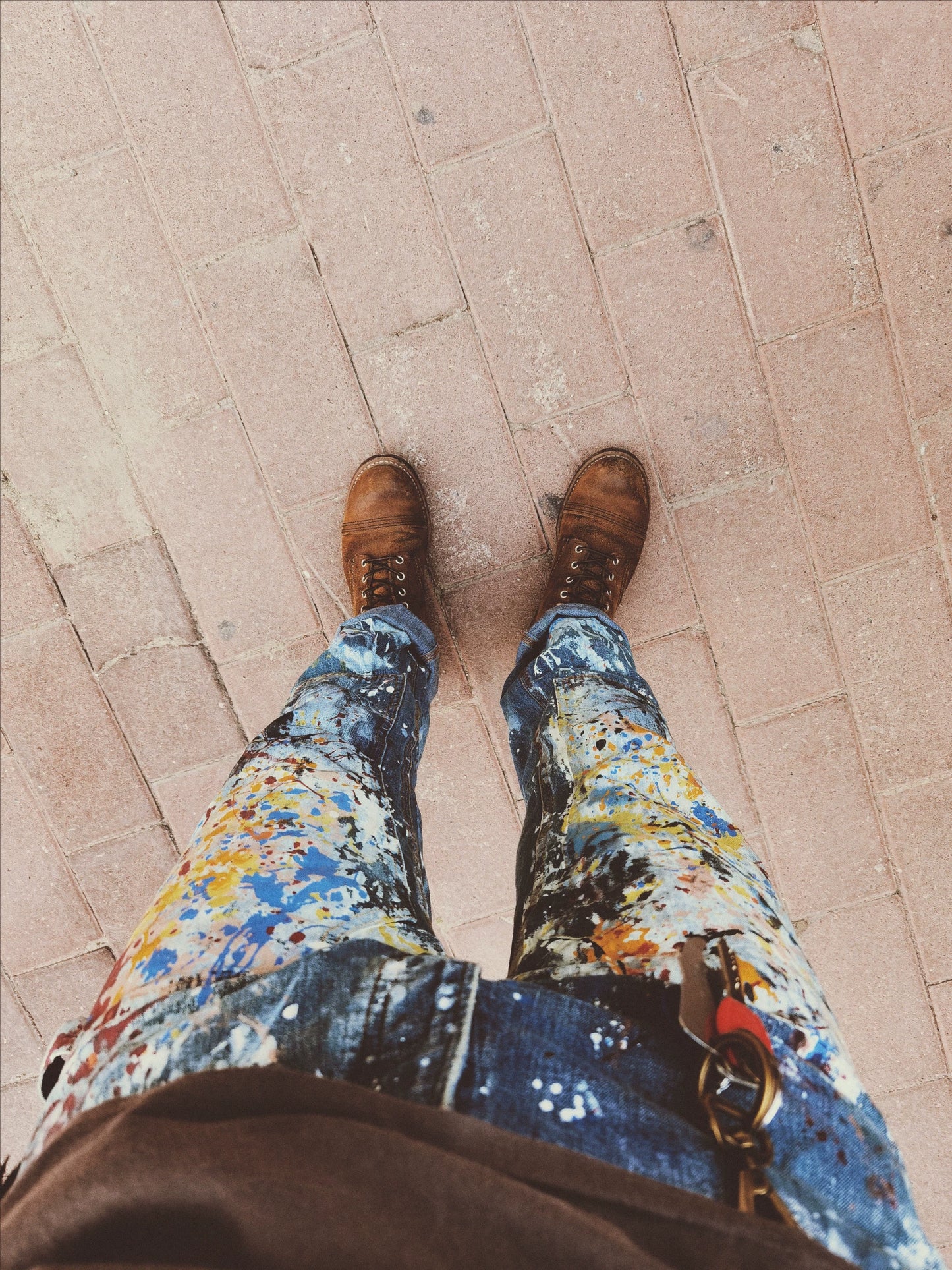 Ralph Lauren Denim Paint Splatter Work Pants