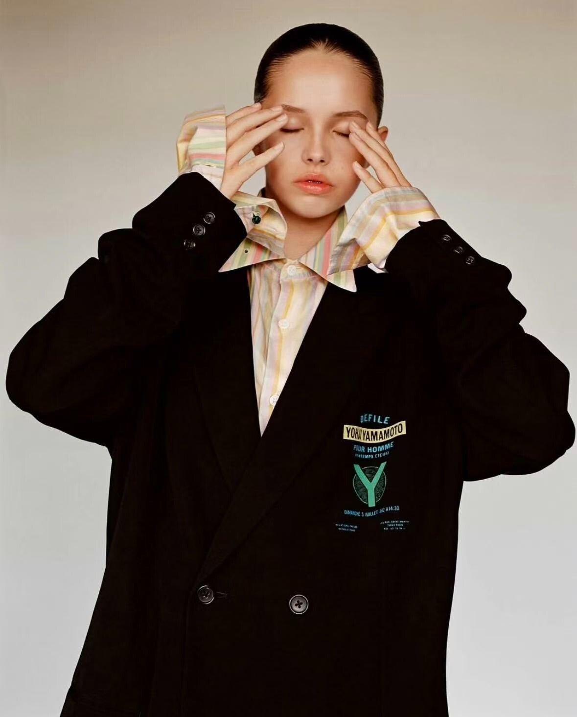 Yohji Yamamoto 93SS Navy Double-Breasted Blazer