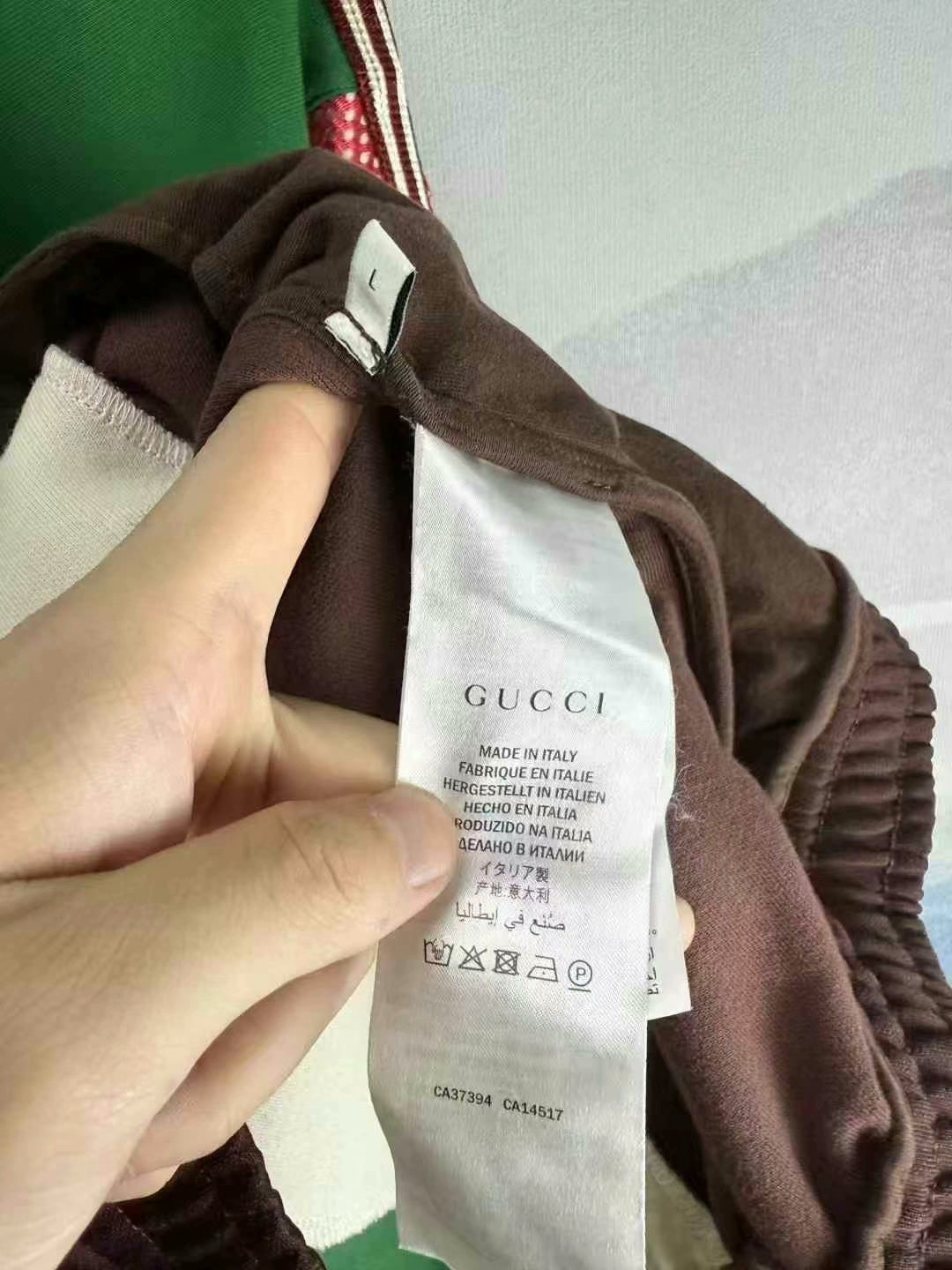 Gucci Green and Brown Color Block Jacket