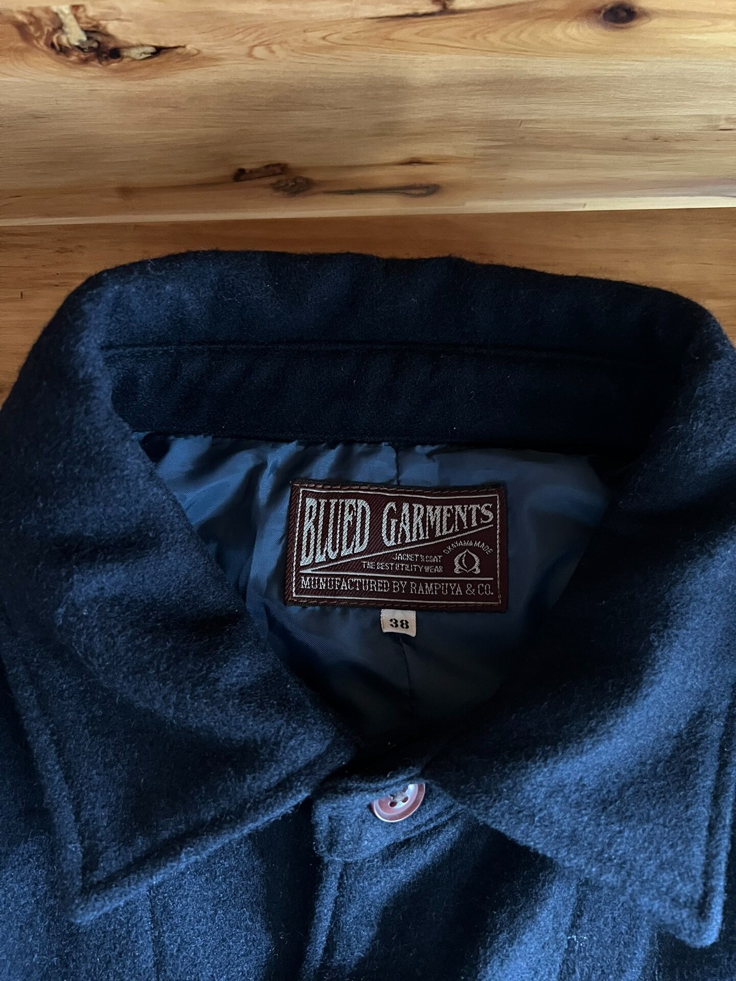 momotaro wool jacket deep blue stylish design