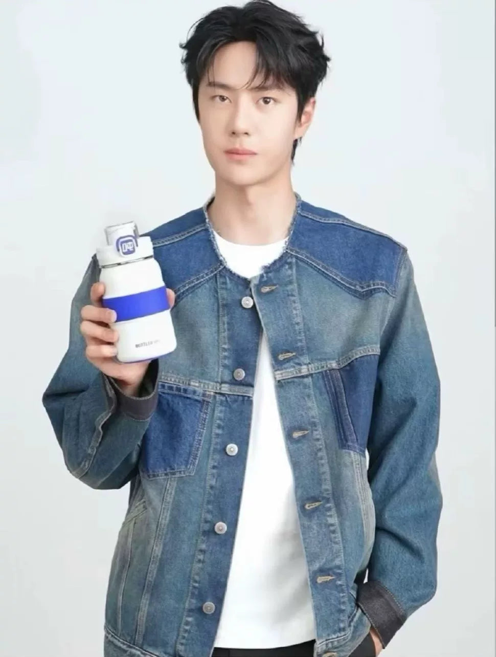 maison margiela collarless denim jacket