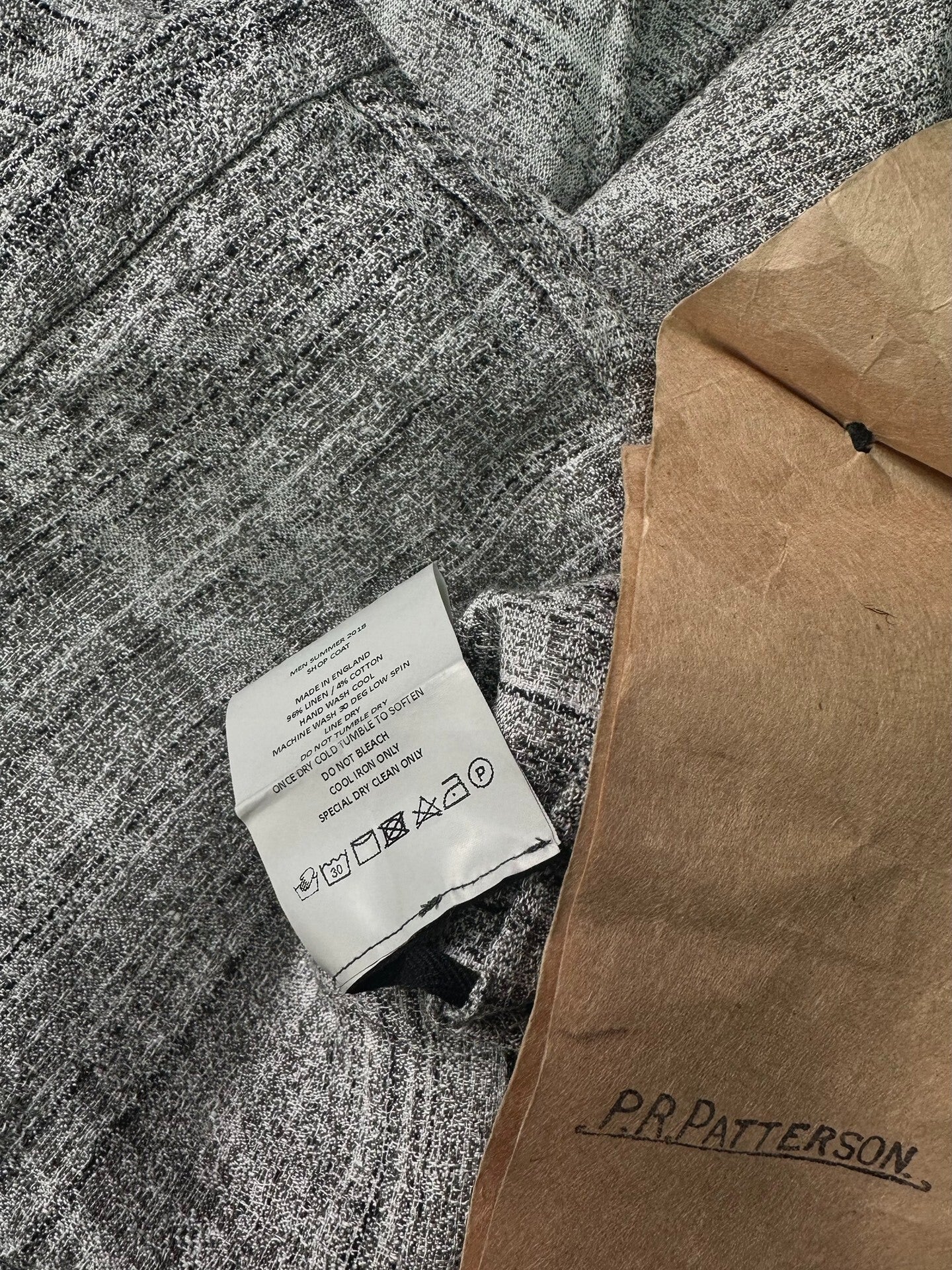 vintage linen blend long coat