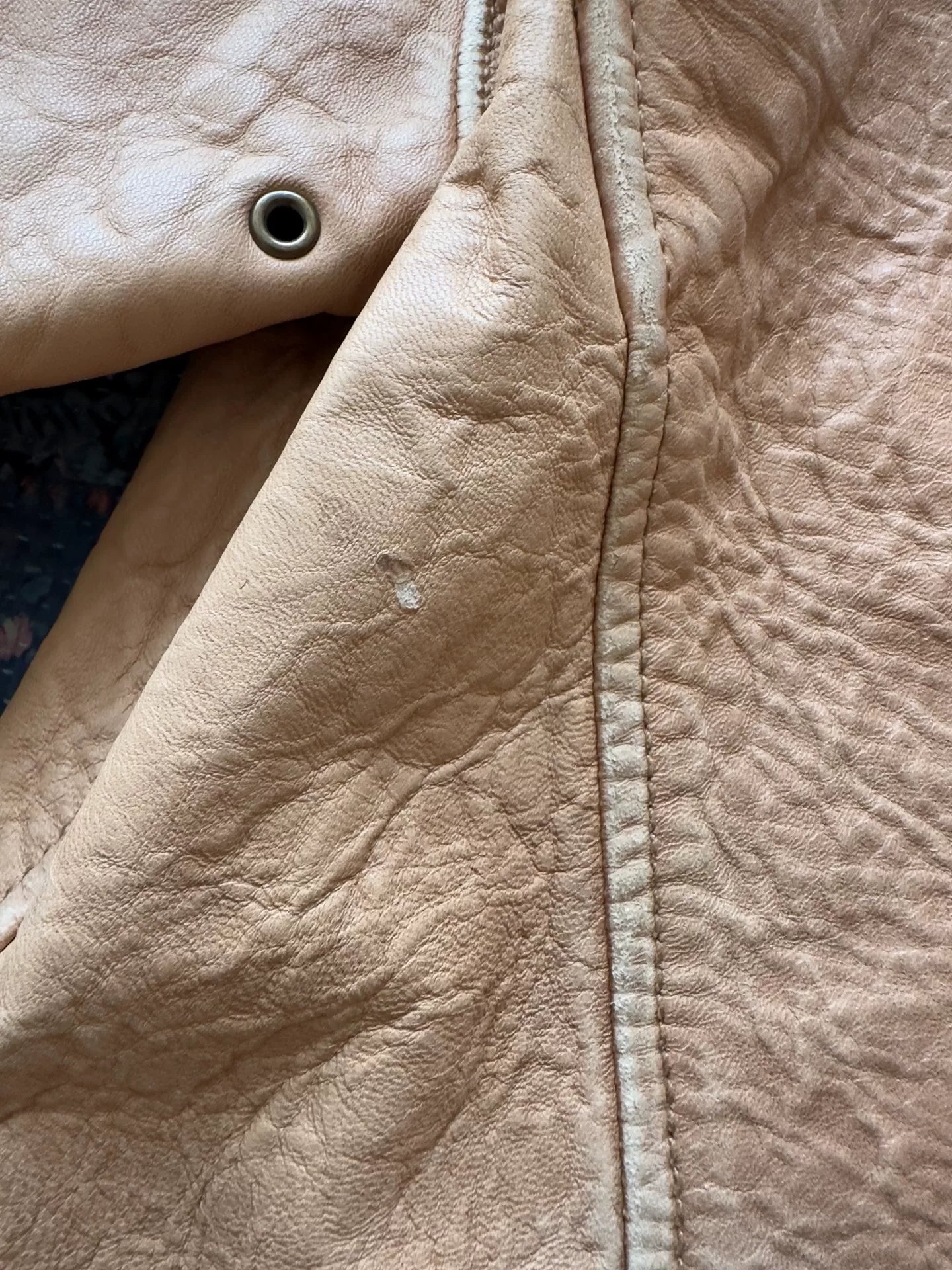 beige leather jacket by polo ralph lauren