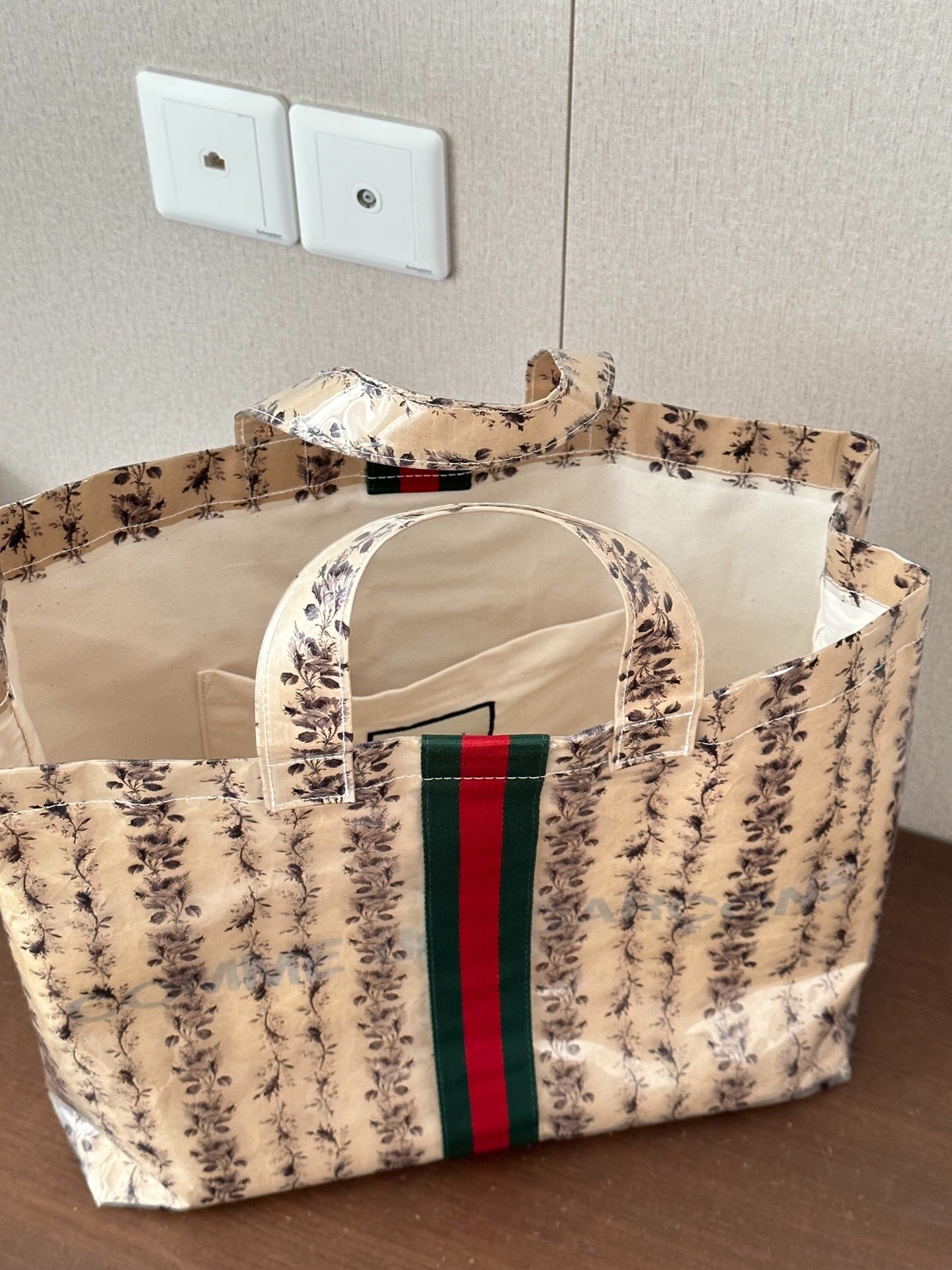 CDG x Gucci Limited Print Tote Bag