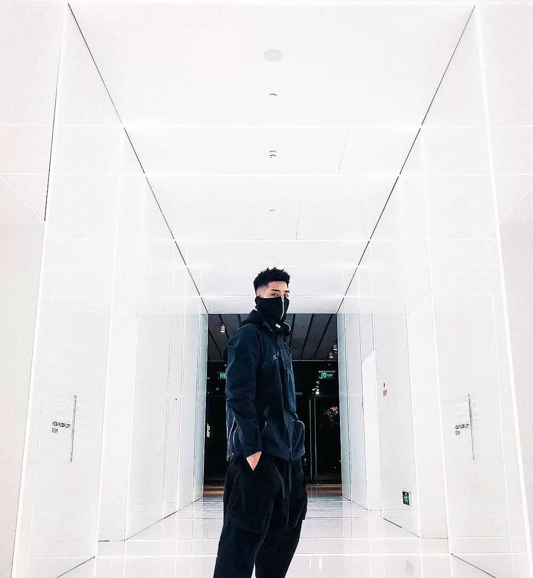 acronym ng4 ps neck gaiter black green