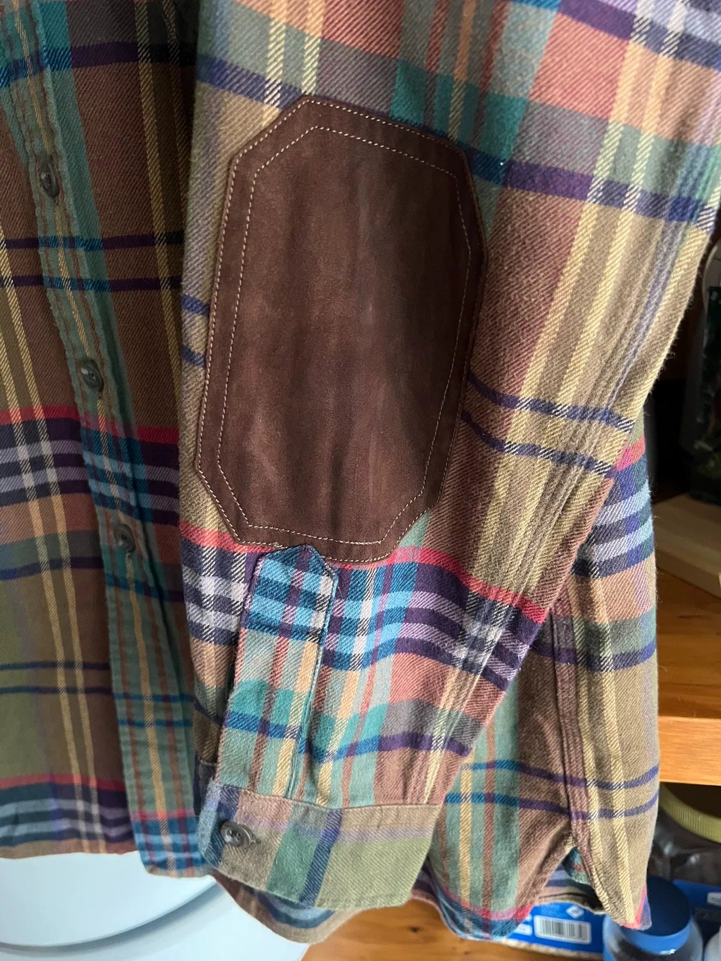 Ralph Lauren Plaid Shirt with Elbow Patches