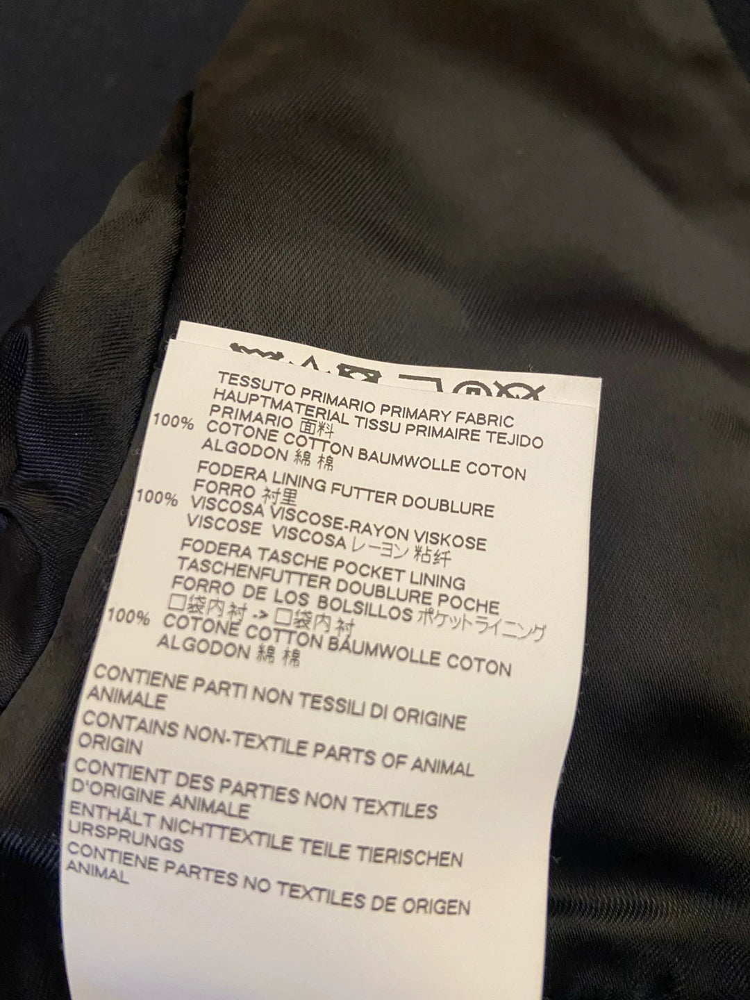 maison margiela double-breasted coat in navy