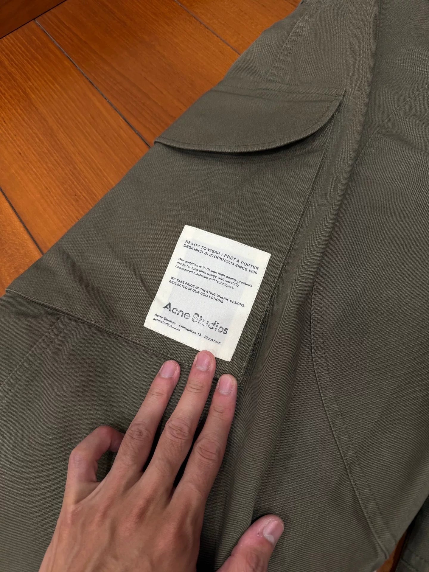 Acne Studios Green Utility Pants