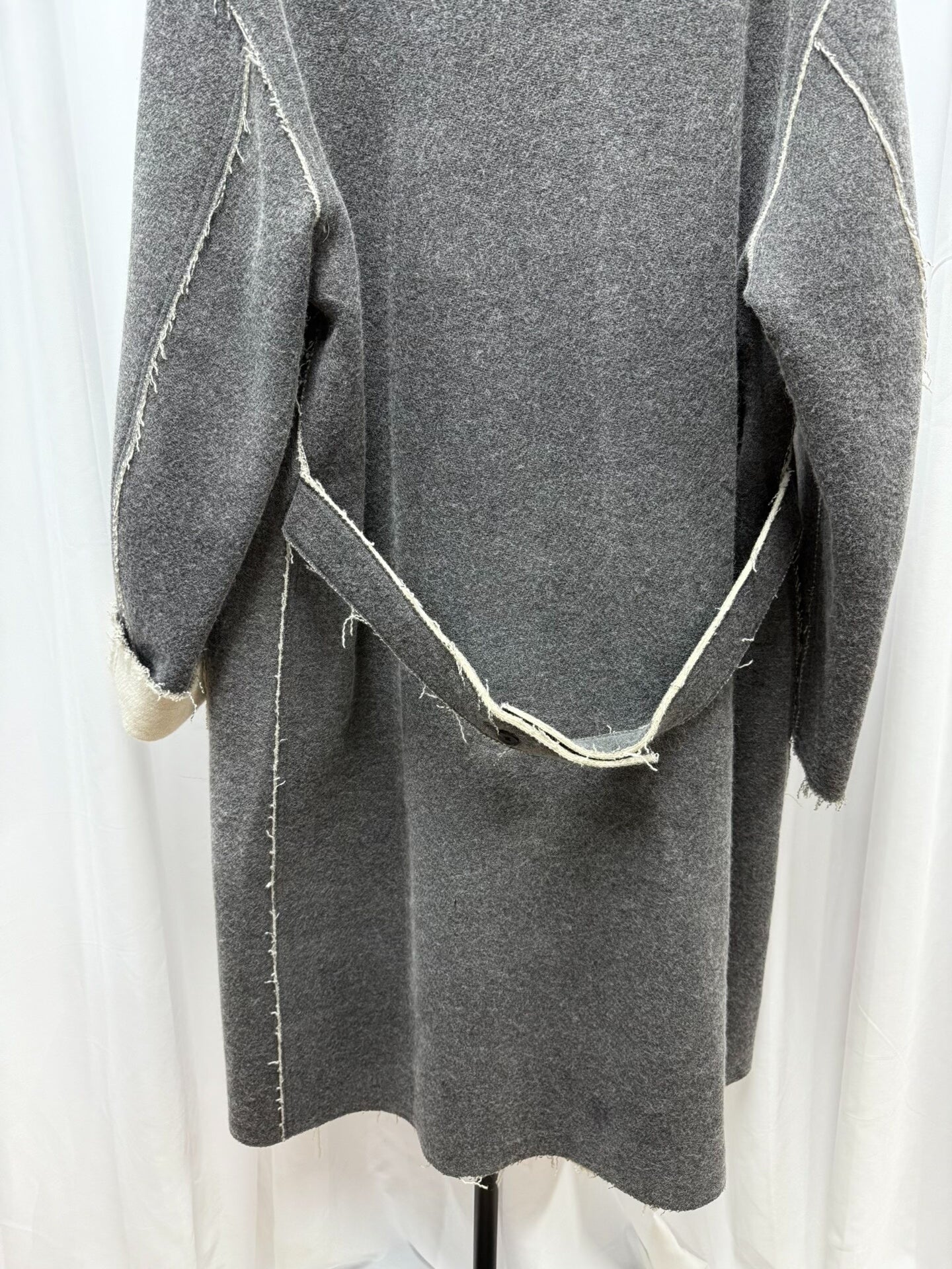 y's for men wool coat with color blocking
