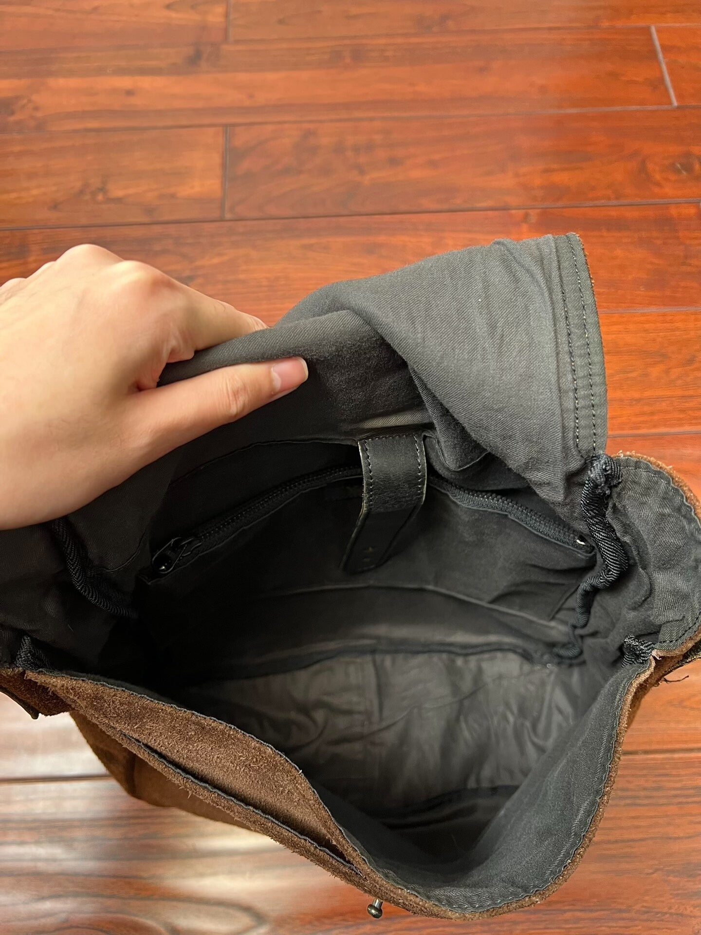 Yohji Yamamoto Suede Crossbody Bag