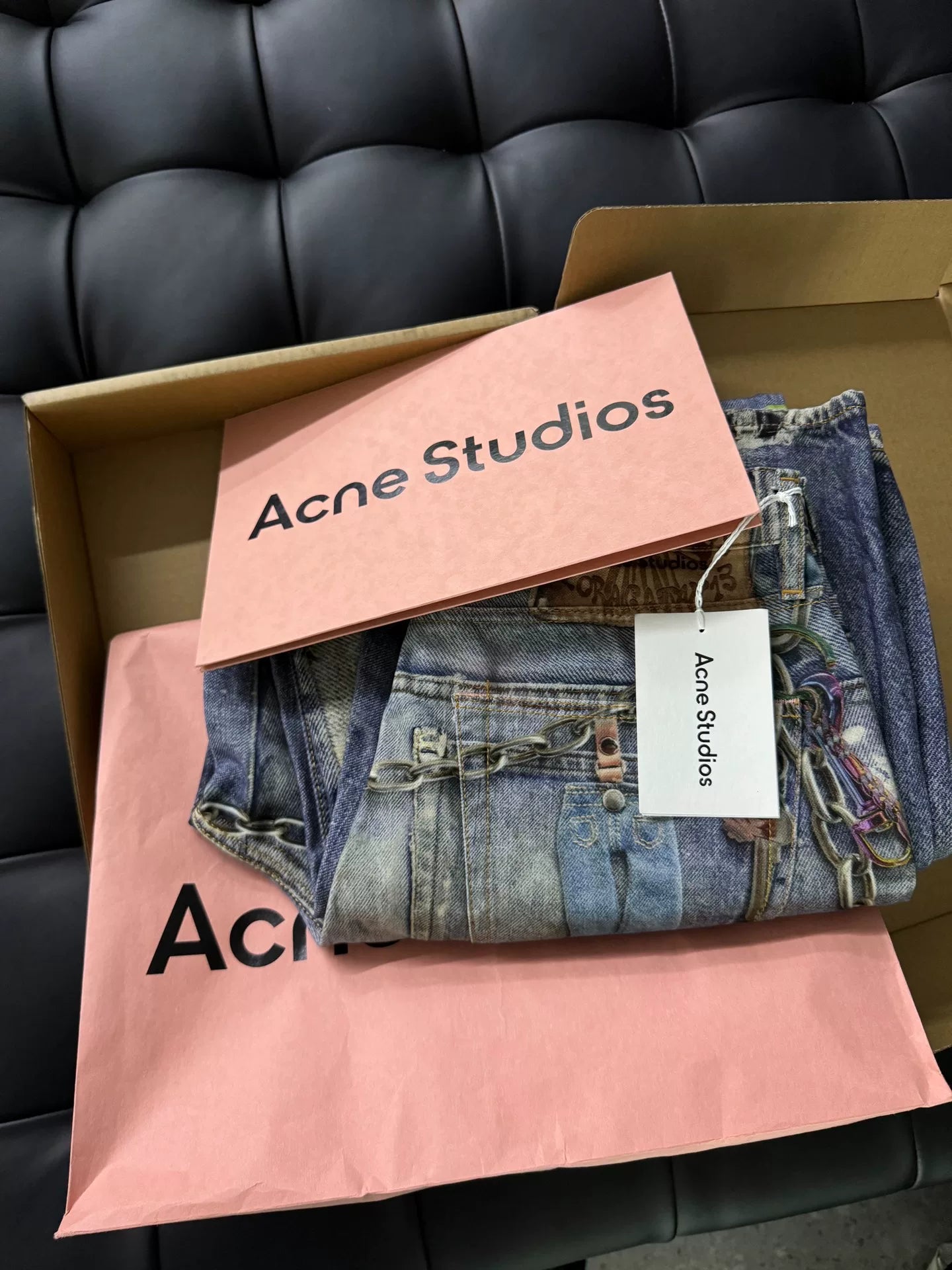 Acne Studios 3D Printed Denim Pants