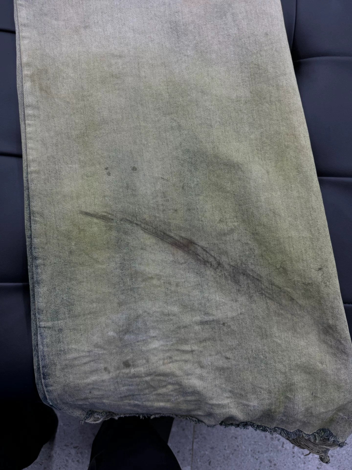 Rick Owens Gradient Destroyed Denim Pants