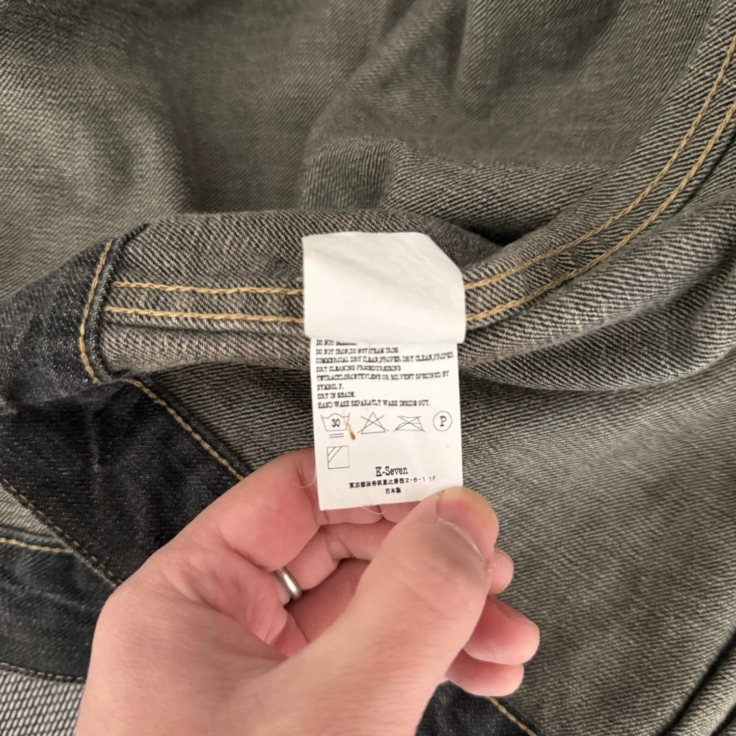 black washed denim jacket by tenderloin k-7