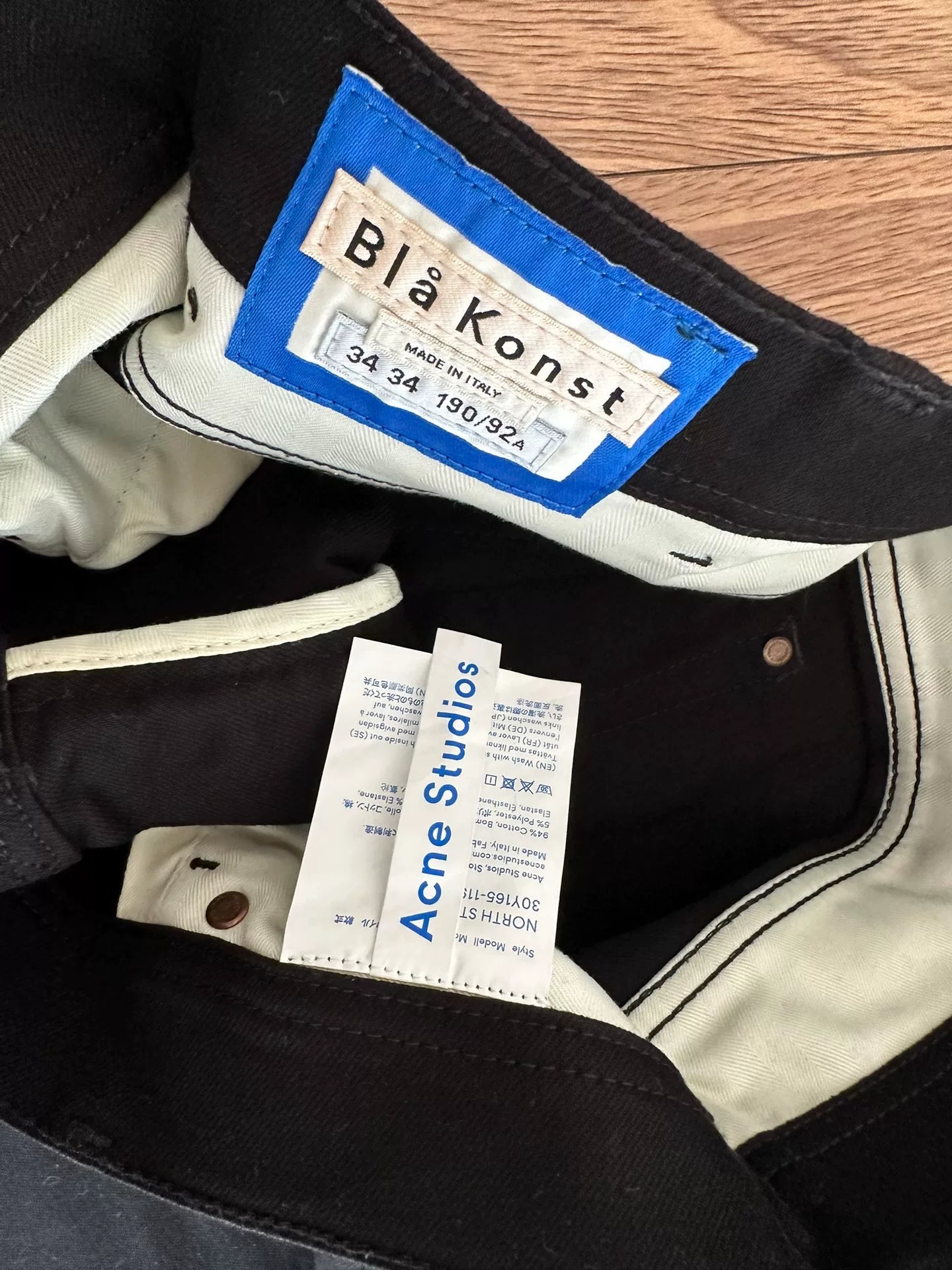 black acne studios denim pants W34L34