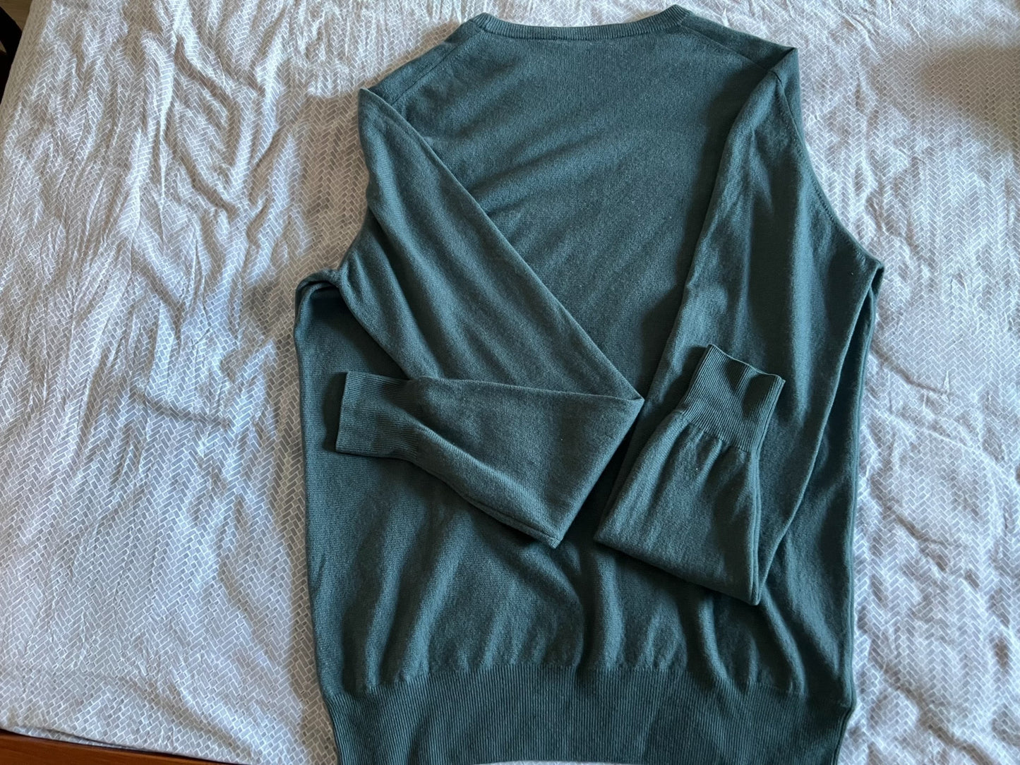 Loro Piana Blue Crewneck Cashmere Sweater